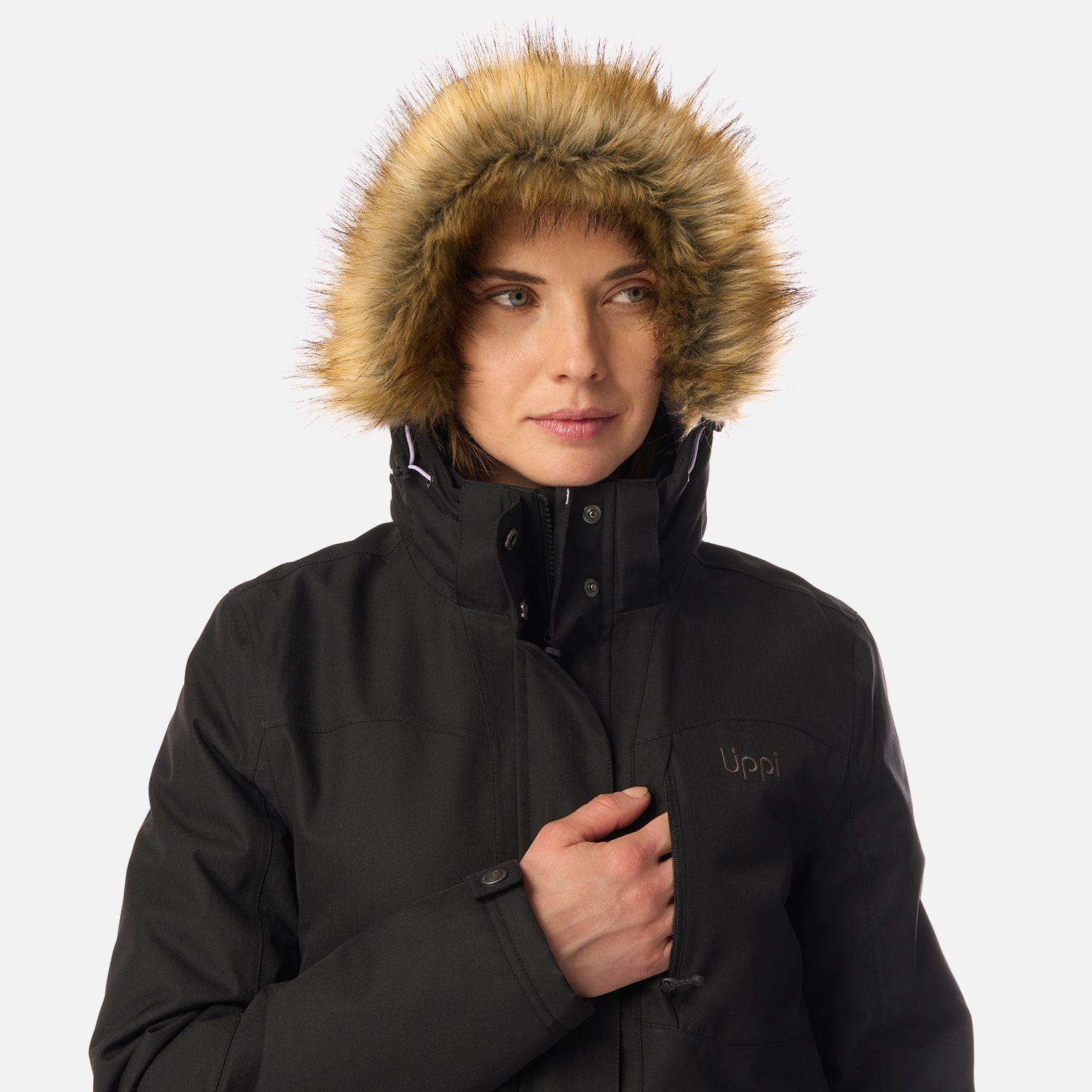 Chaqueta Mujer Roble B-Dry Hoody Jacket Melange Negro Lippi I26-3