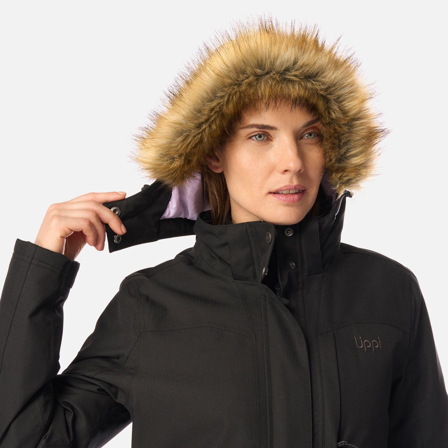 Chaqueta Mujer Roble B-Dry Hoody Jacket Melange Negro Lippi I26-4