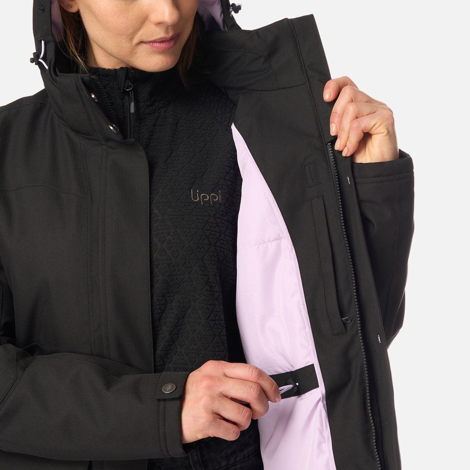 Chaqueta Mujer Roble B-Dry Hoody Jacket Melange Negro Lippi I26-9