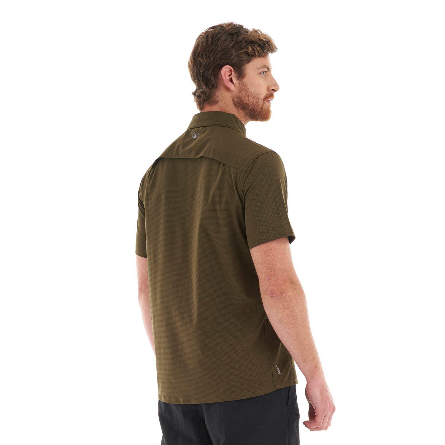 Camisa Hombre Rosselot Short Sleeve Q-Dry Shirt Oliva Oscuro Lippi-4