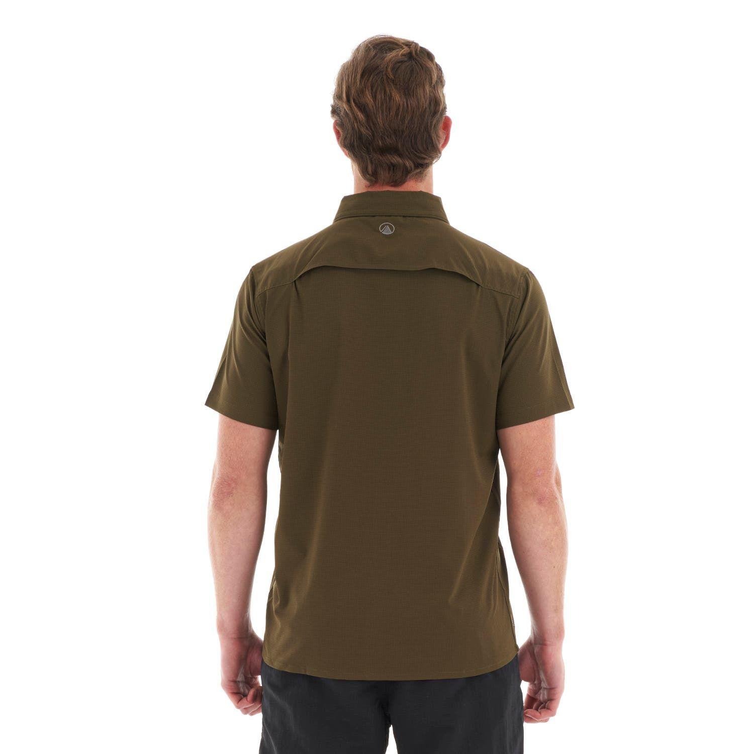 Camisa Hombre Rosselot Short Sleeve Q-Dry Shirt Oliva Oscuro Lippi-5