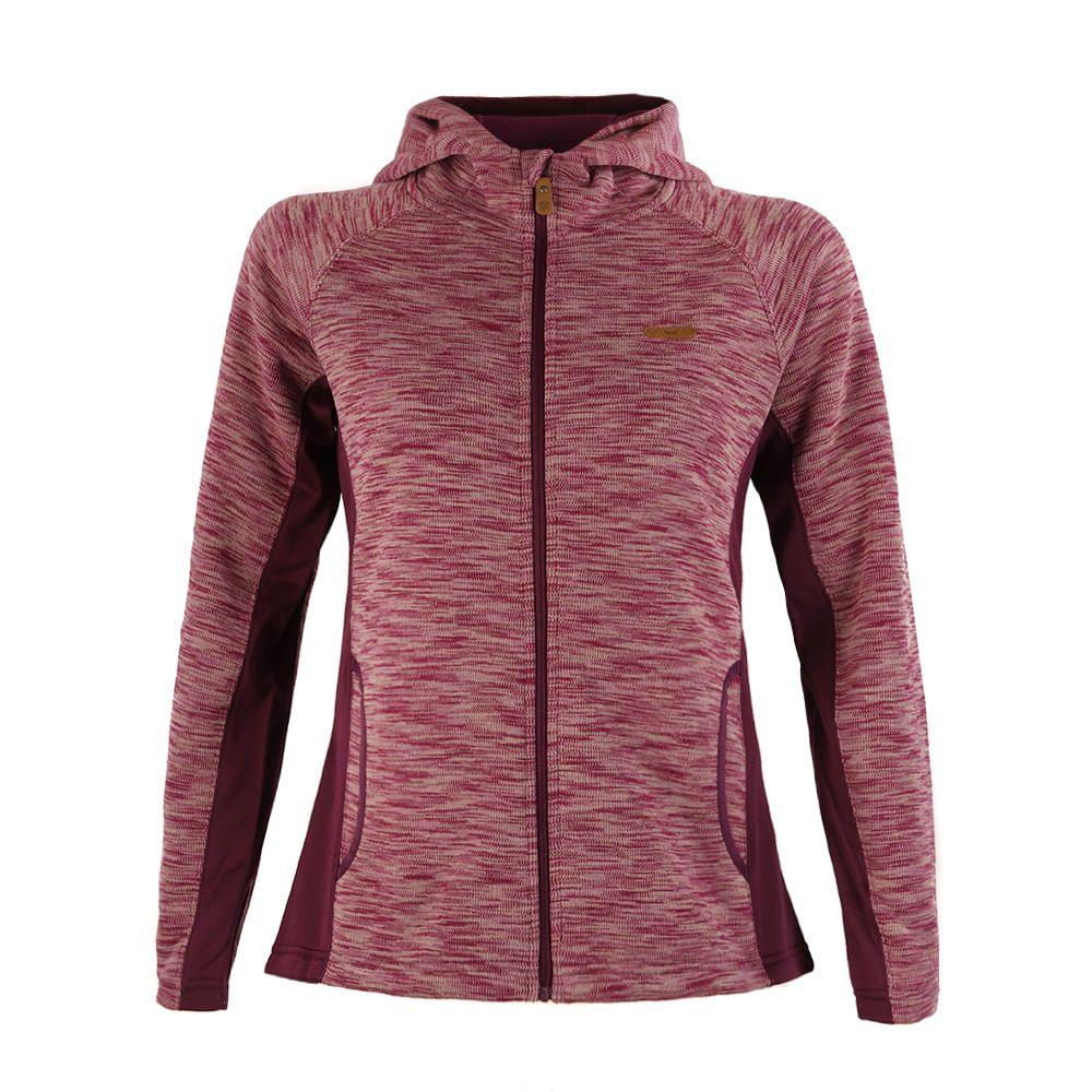 Poleron Mujer Herringbone Blend-Pro Hoody Jacket Purpura Lippi-0