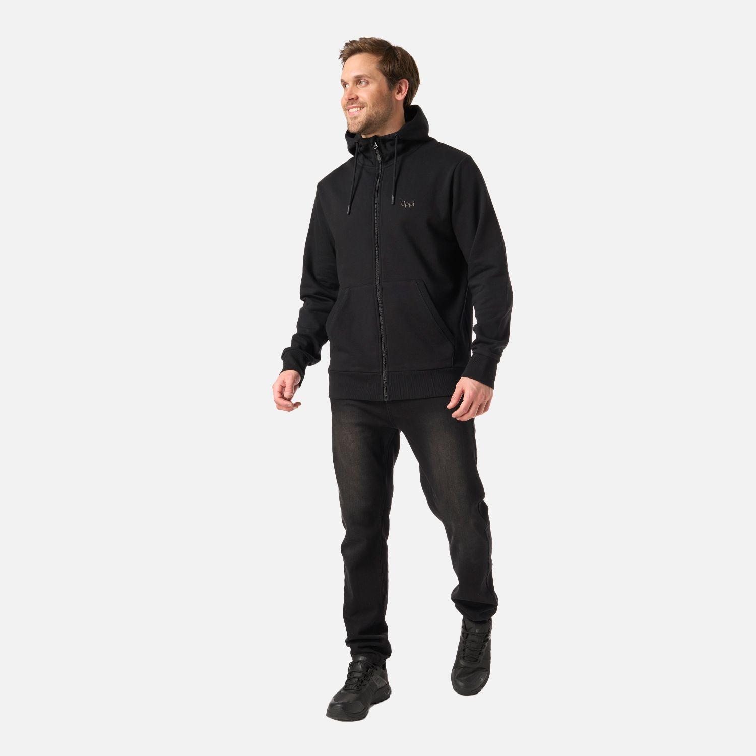 Polerón Hombre Ulmo Full Zip Hoody Sweatshirt Negro Lippi V27-5