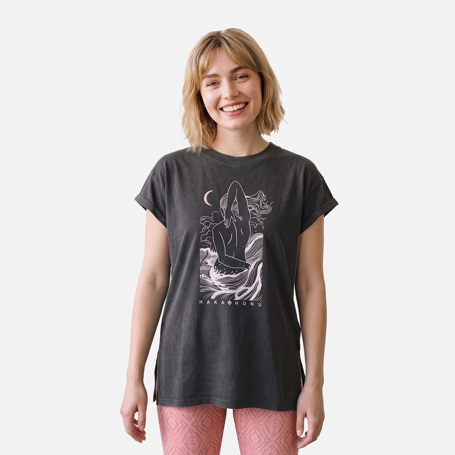 Polera Mujer Garza Negro Haka Honu V27-0