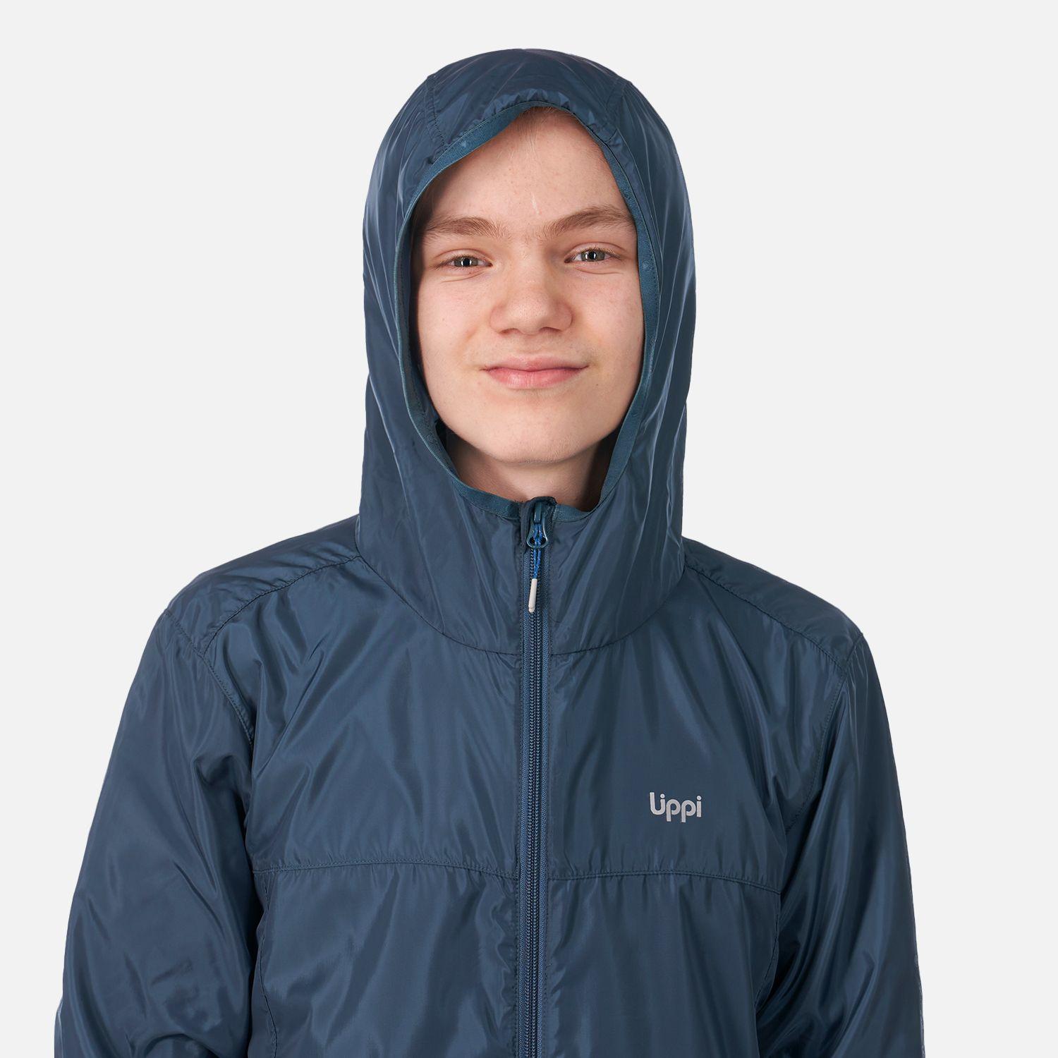 Chaqueta Teen Boy Nightfall WindBreaker Hoody Jacket Azul Grisaceo Lippi-3