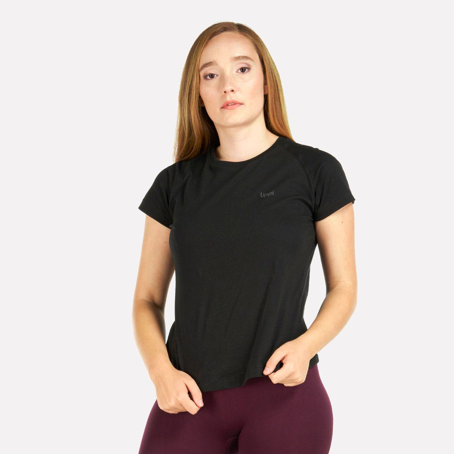 Polera Mujer Crossback Organic T-Shirt Negro Lippi-1