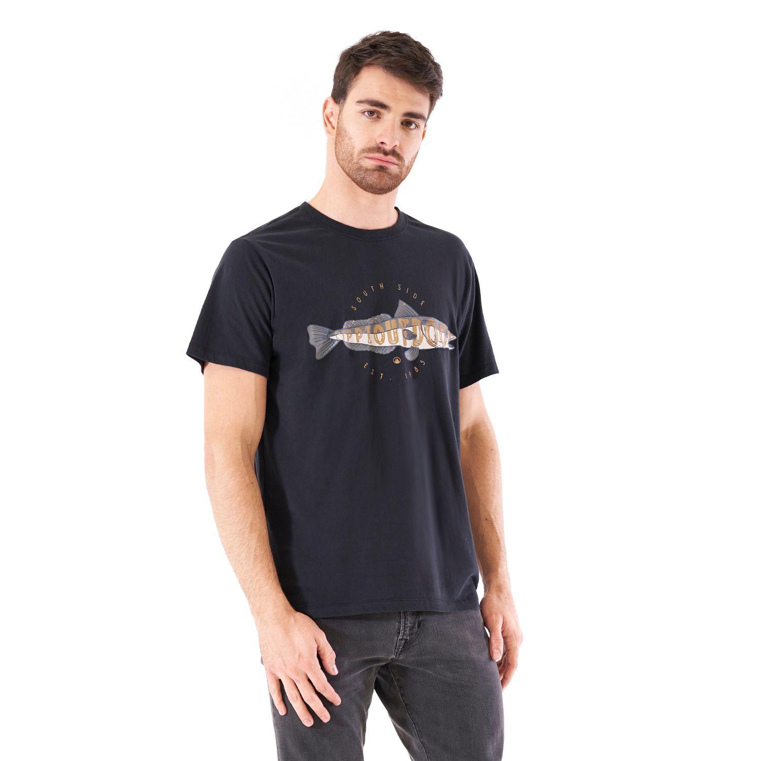 Polera Hombre Wildlife UV-Stop T-Shirt Grafito Lippi-2