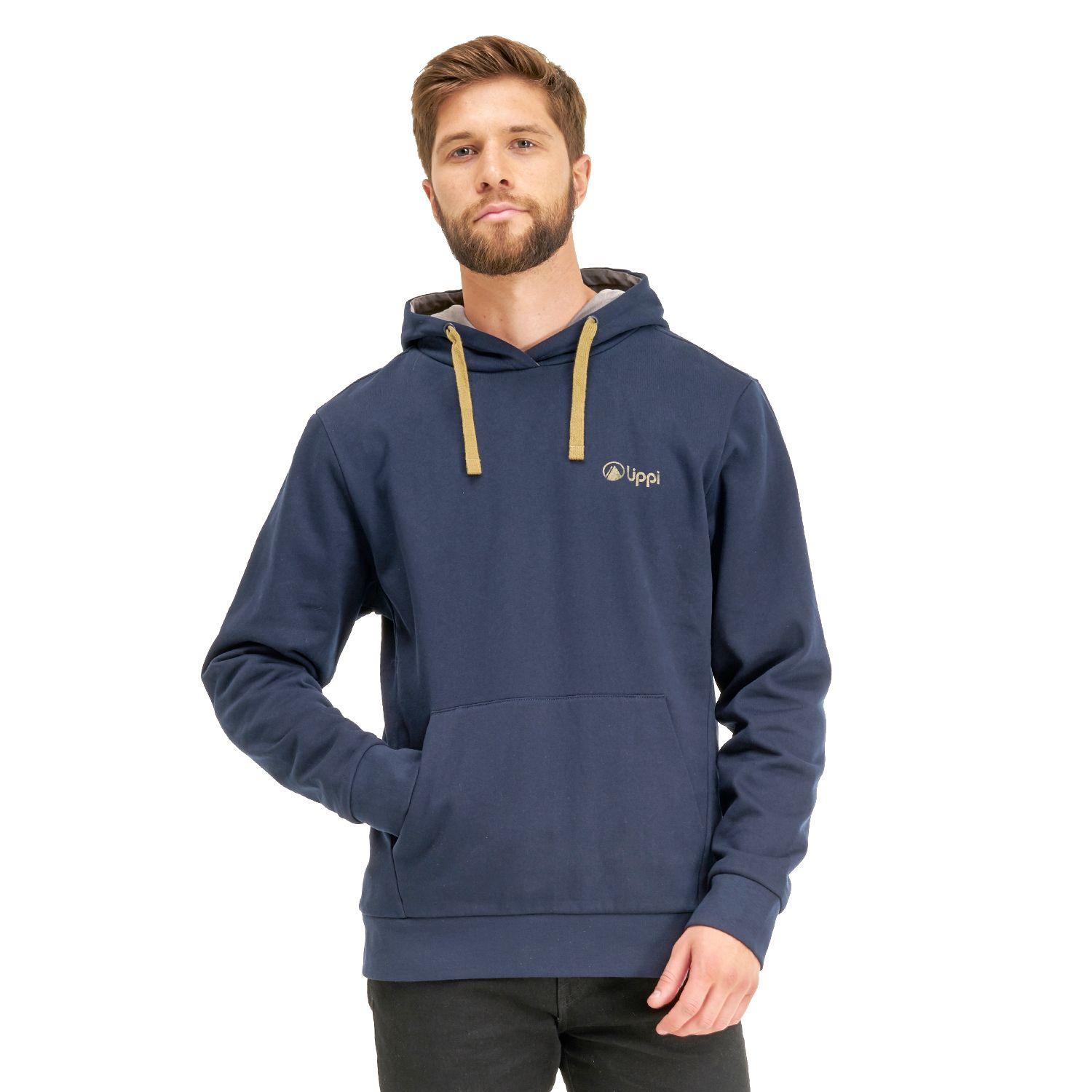 Poleron Hombre Insigne Hoody Sweatshirt Azul Marino Lippi I20-1