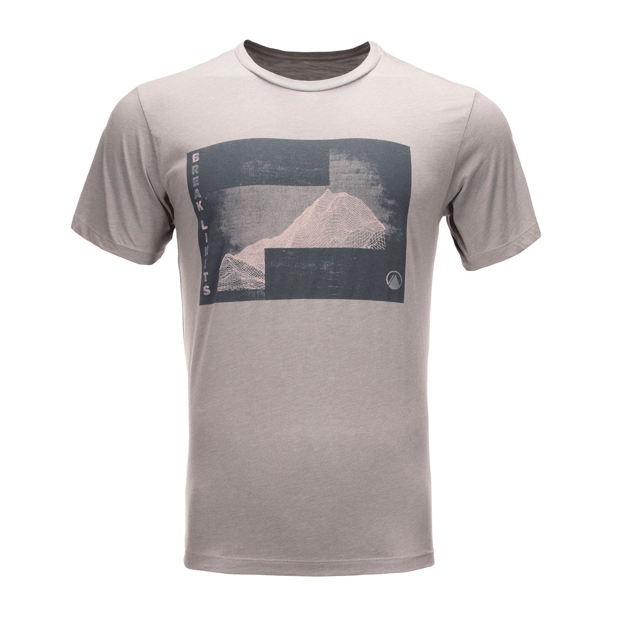 Polera Hombre Break Limits UV-Stop T-Shirt Melange Gris Oscuro Lippi-0