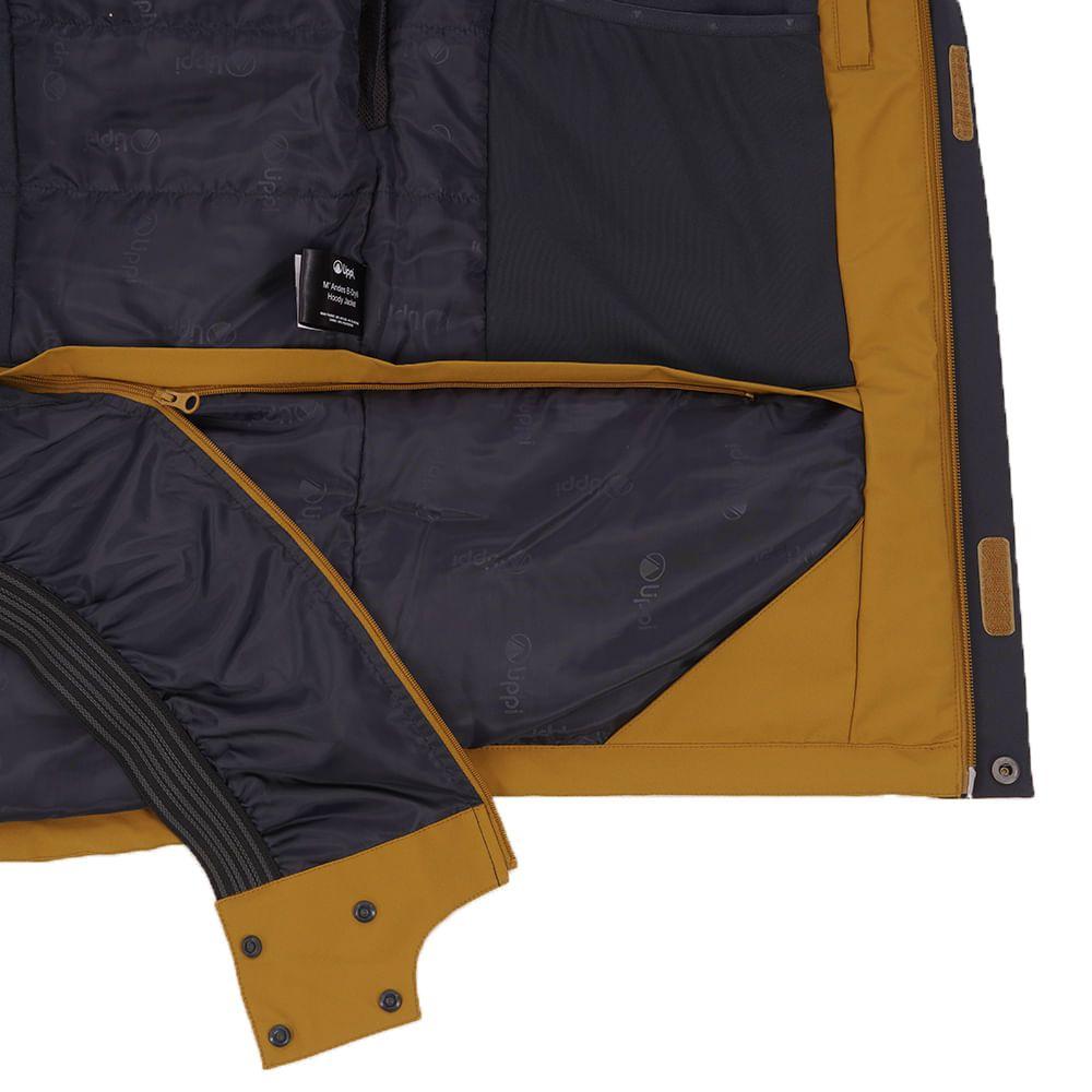 Chaqueta Hombre Andes B-Dry Hoody Jacket Mostaza Oscuro / Grafito Lippi-4