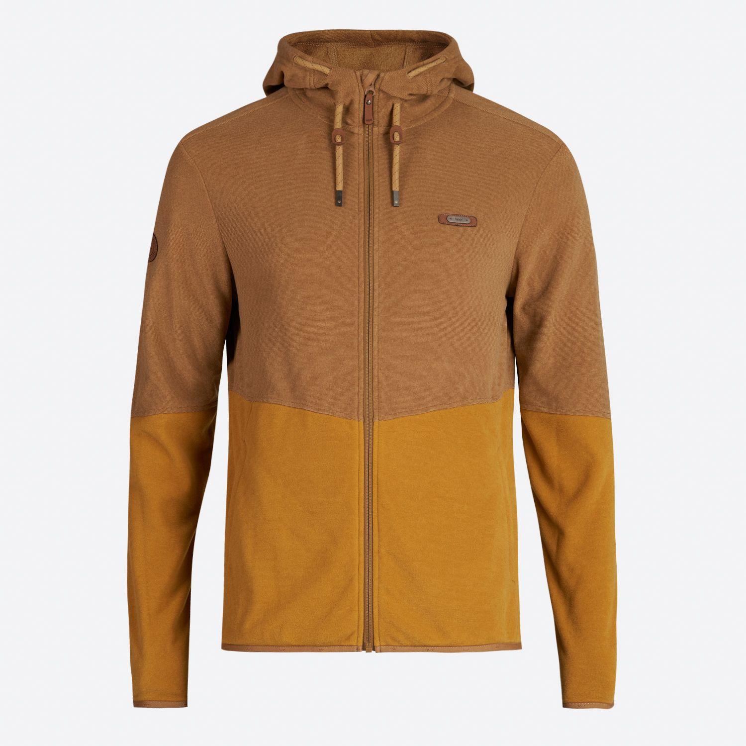 Poleron Hombre Stripes Nano-F Full Zip Hoody Mostaza Lippi I23-0