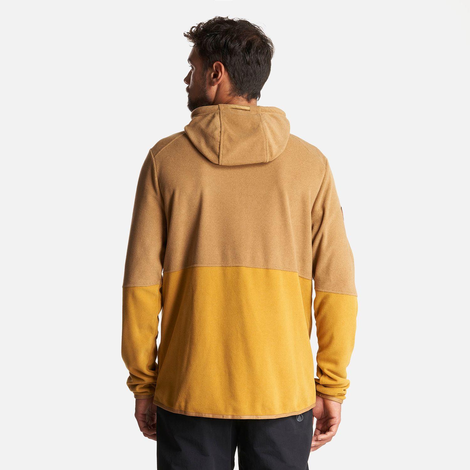 Poleron Hombre Stripes Nano-F Full Zip Hoody Mostaza Lippi I23-3