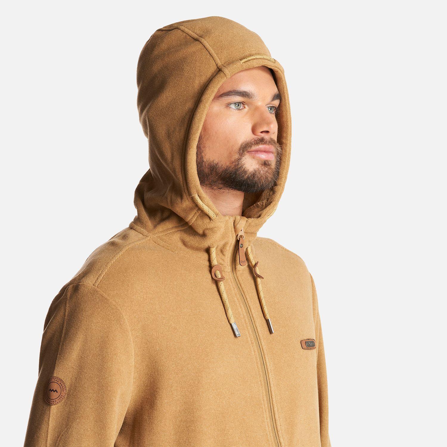 Poleron Hombre Stripes Nano-F Full Zip Hoody Mostaza Lippi I23-4