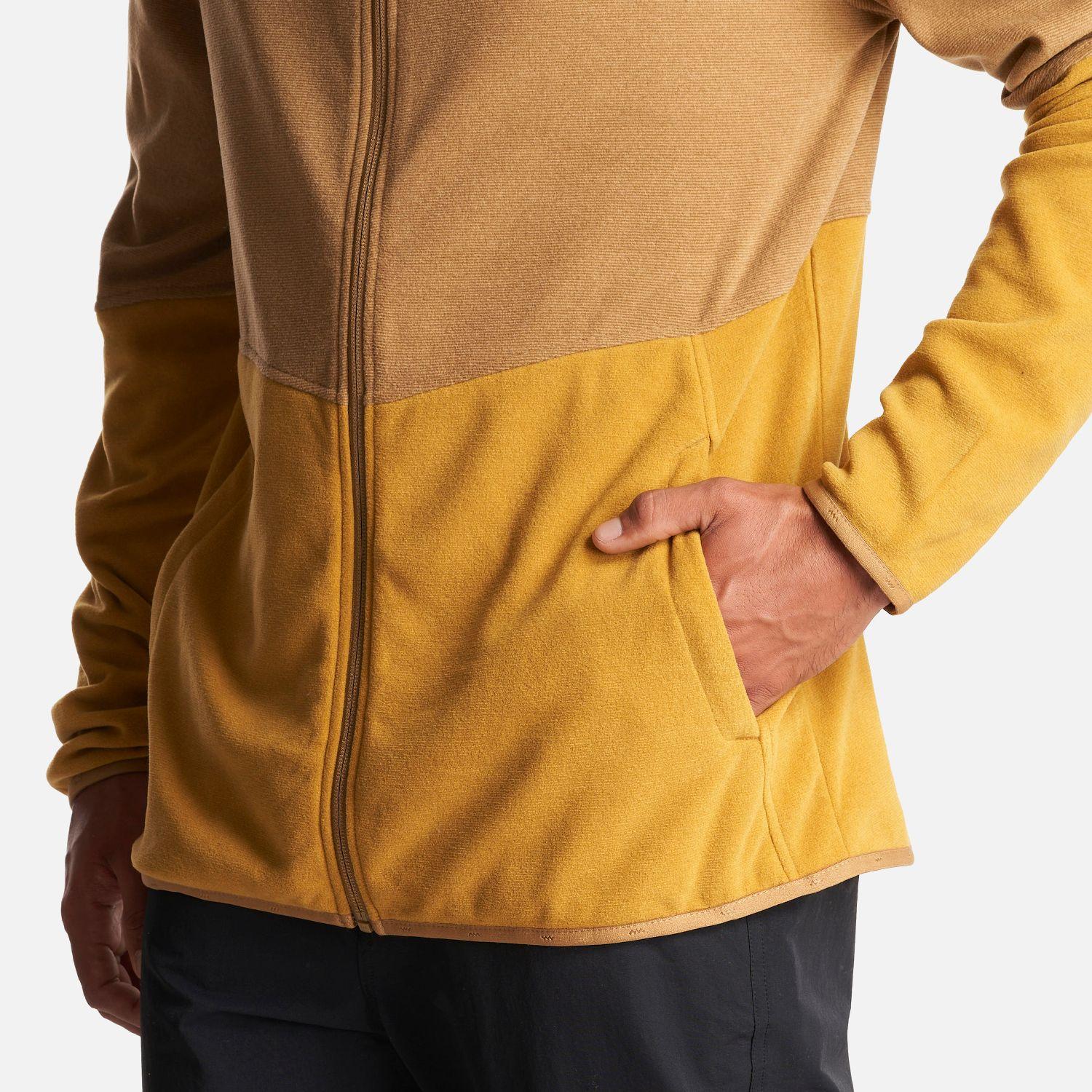 Poleron Hombre Stripes Nano-F Full Zip Hoody Mostaza Lippi I23-5