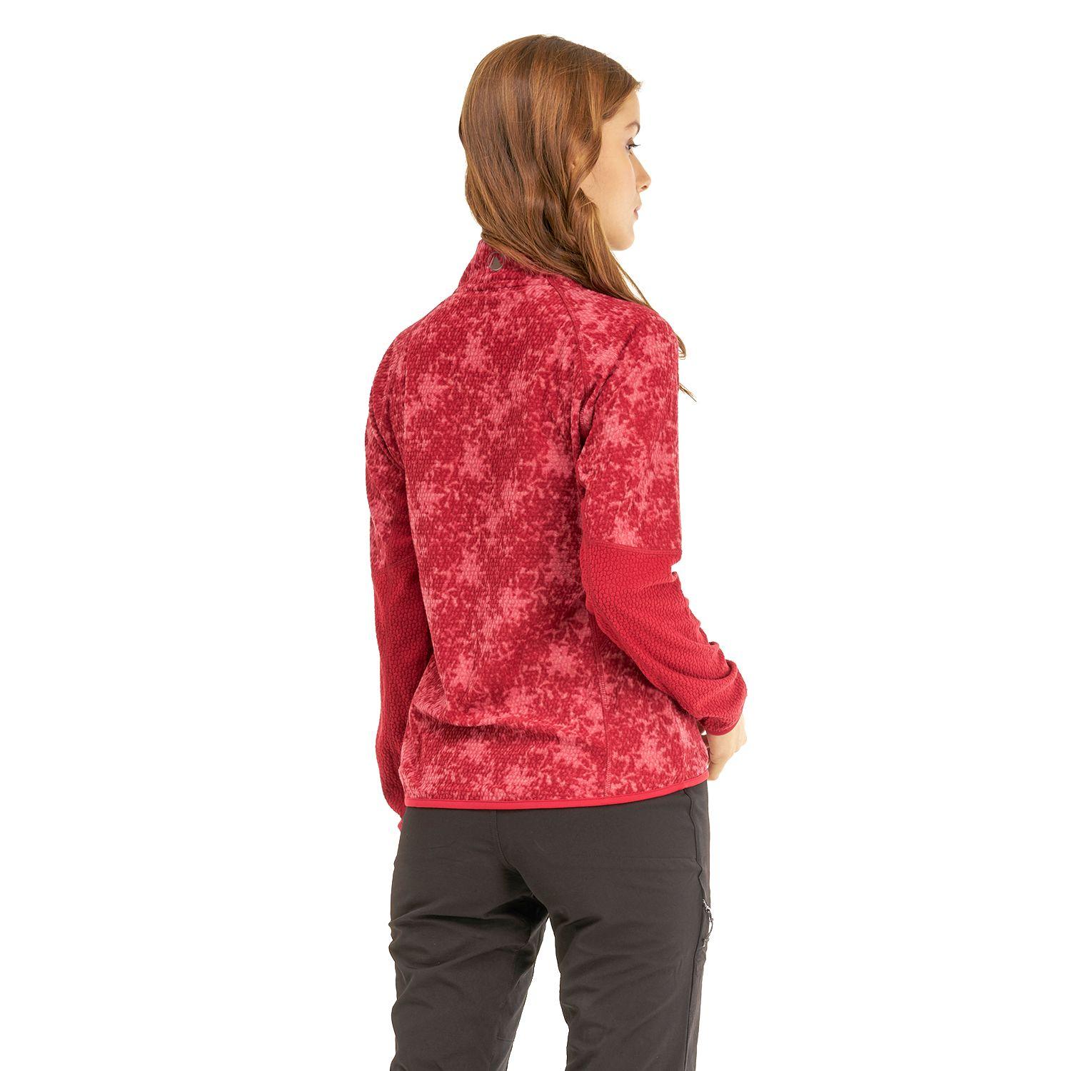 Poleron Mujer Jacaranda Nano-F 14 Zip Print Frambuesa Lippi I20-2