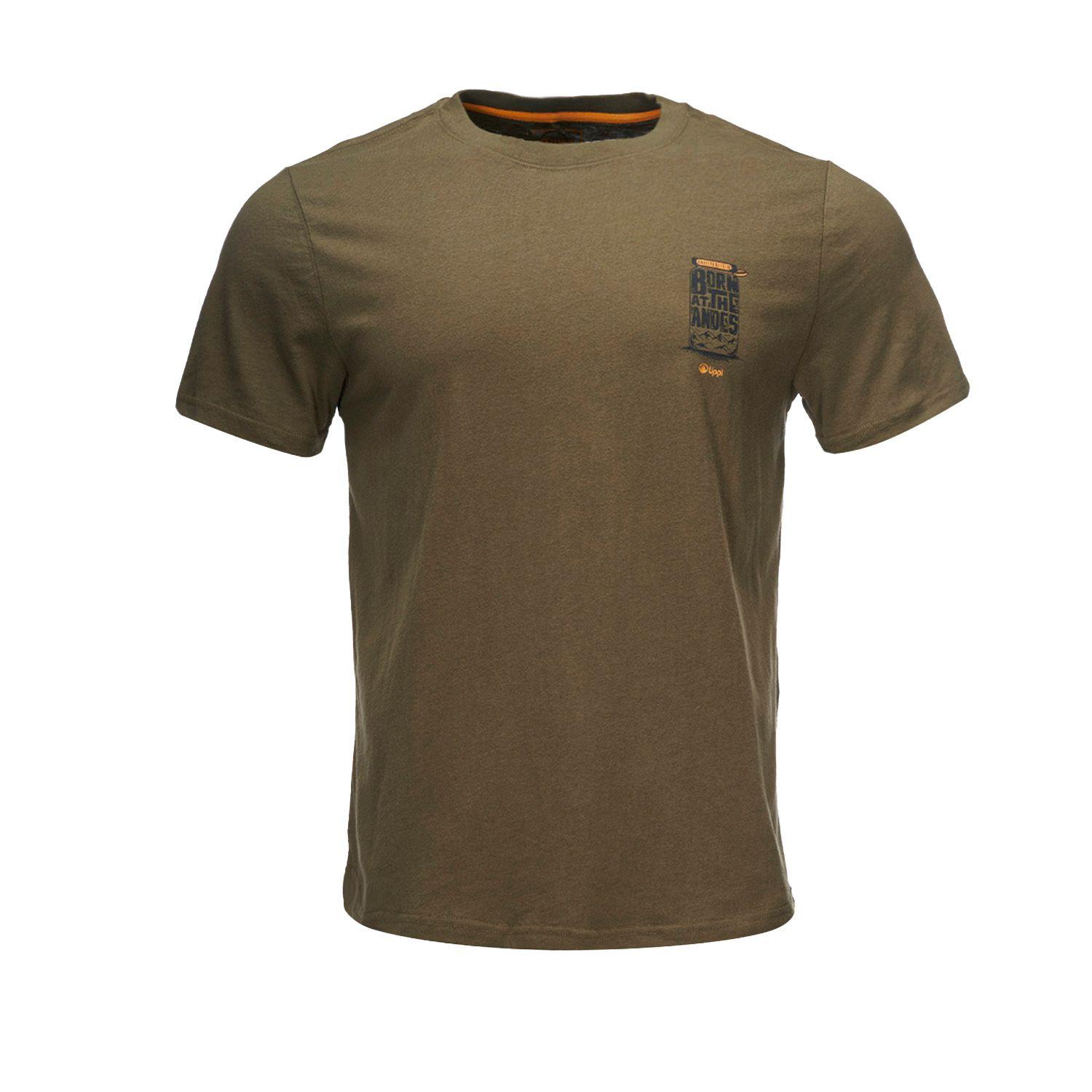 Polera Hombre Flask UV-Stop T-Shirt Oliva Oscuro Lippi-0