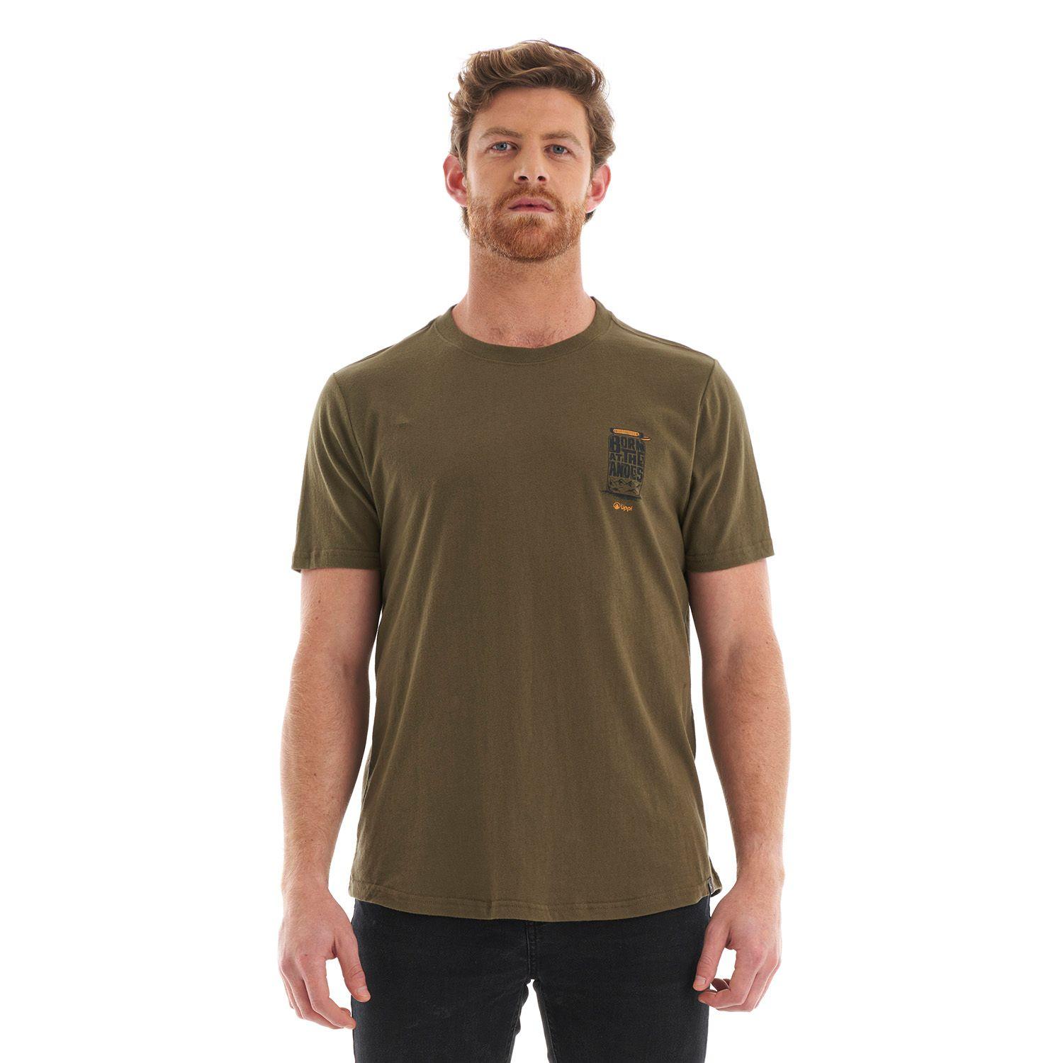 Polera Hombre Flask UV-Stop T-Shirt Oliva Oscuro Lippi-1