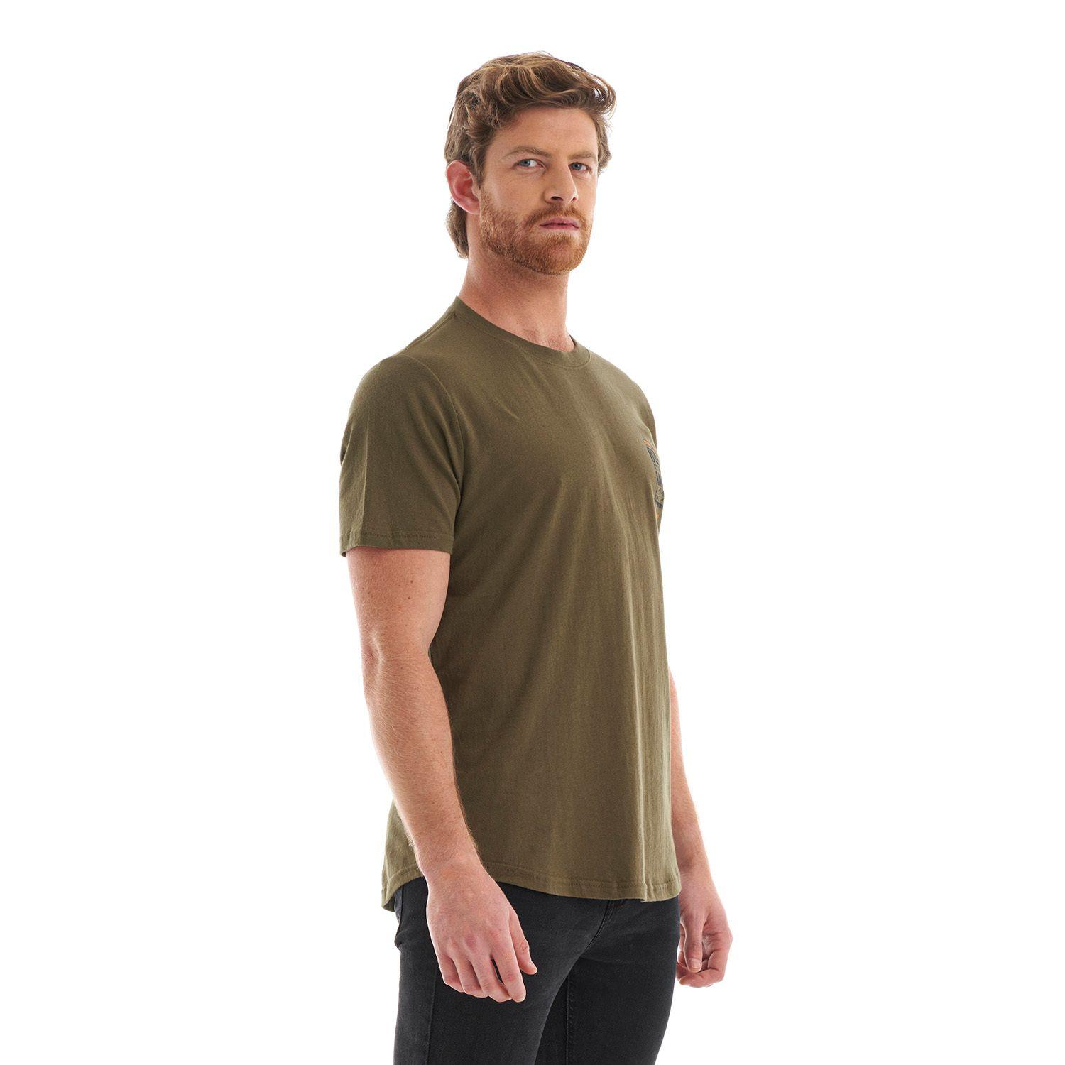 Polera Hombre Flask UV-Stop T-Shirt Oliva Oscuro Lippi-2