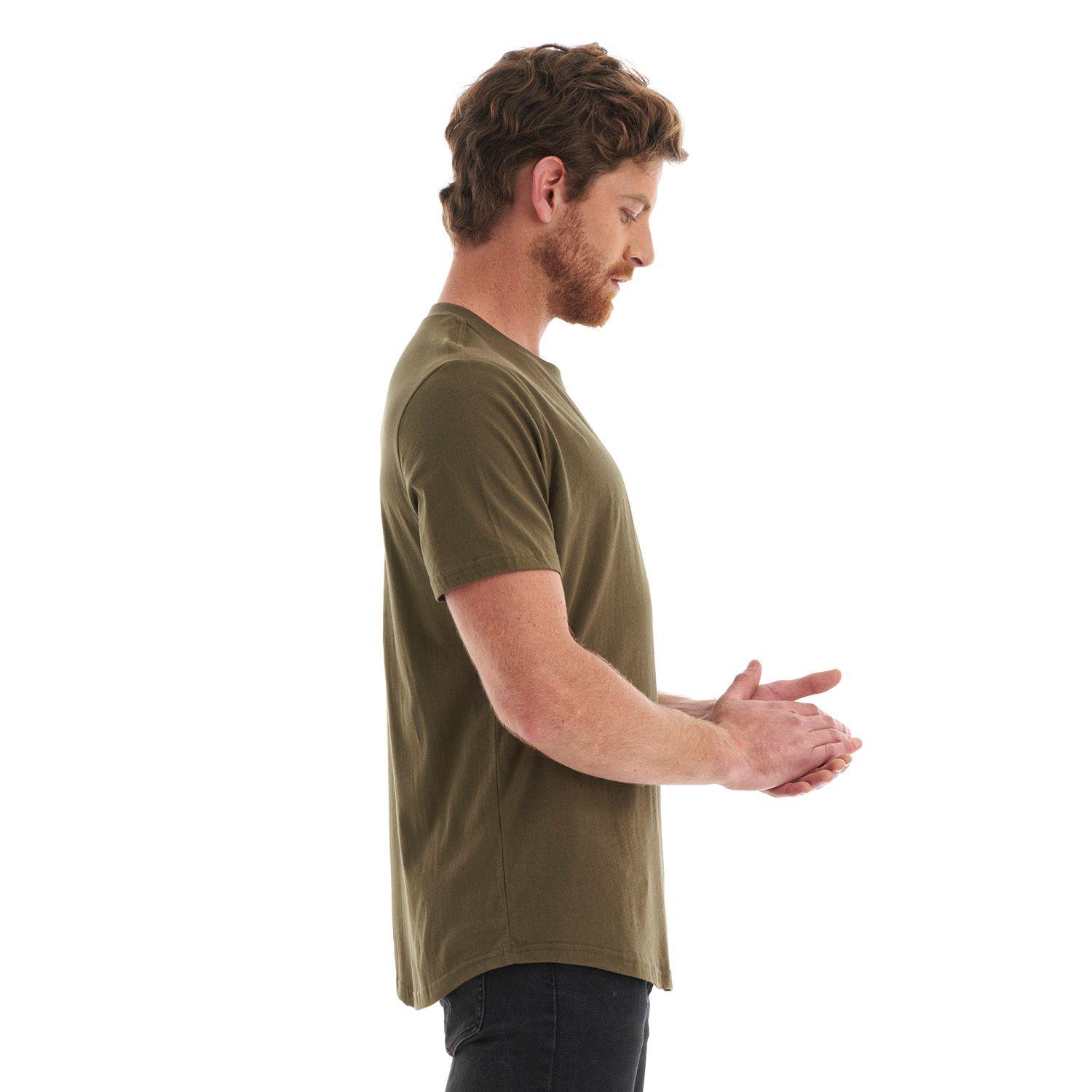 Polera Hombre Flask UV-Stop T-Shirt Oliva Oscuro Lippi-3
