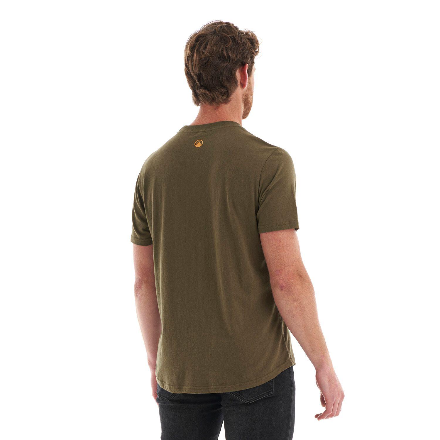 Polera Hombre Flask UV-Stop T-Shirt Oliva Oscuro Lippi-4