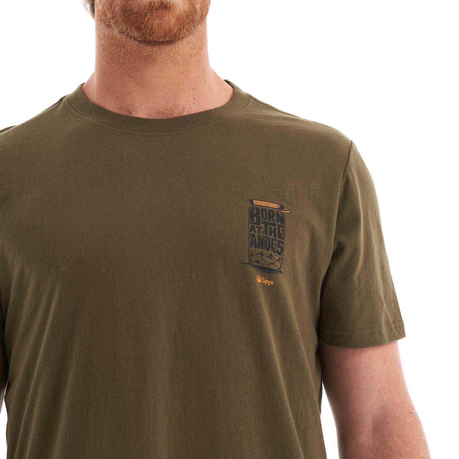 Polera Hombre Flask UV-Stop T-Shirt Oliva Oscuro Lippi-6