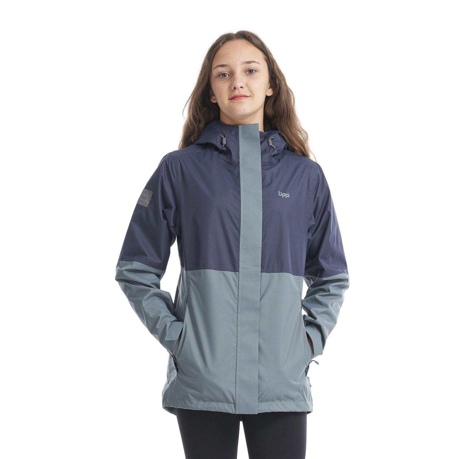 Chaqueta Teen Girl Blizzard B-Dry Hoody Jacket Azul Marino Verde Grisaceo Lippi I21-1