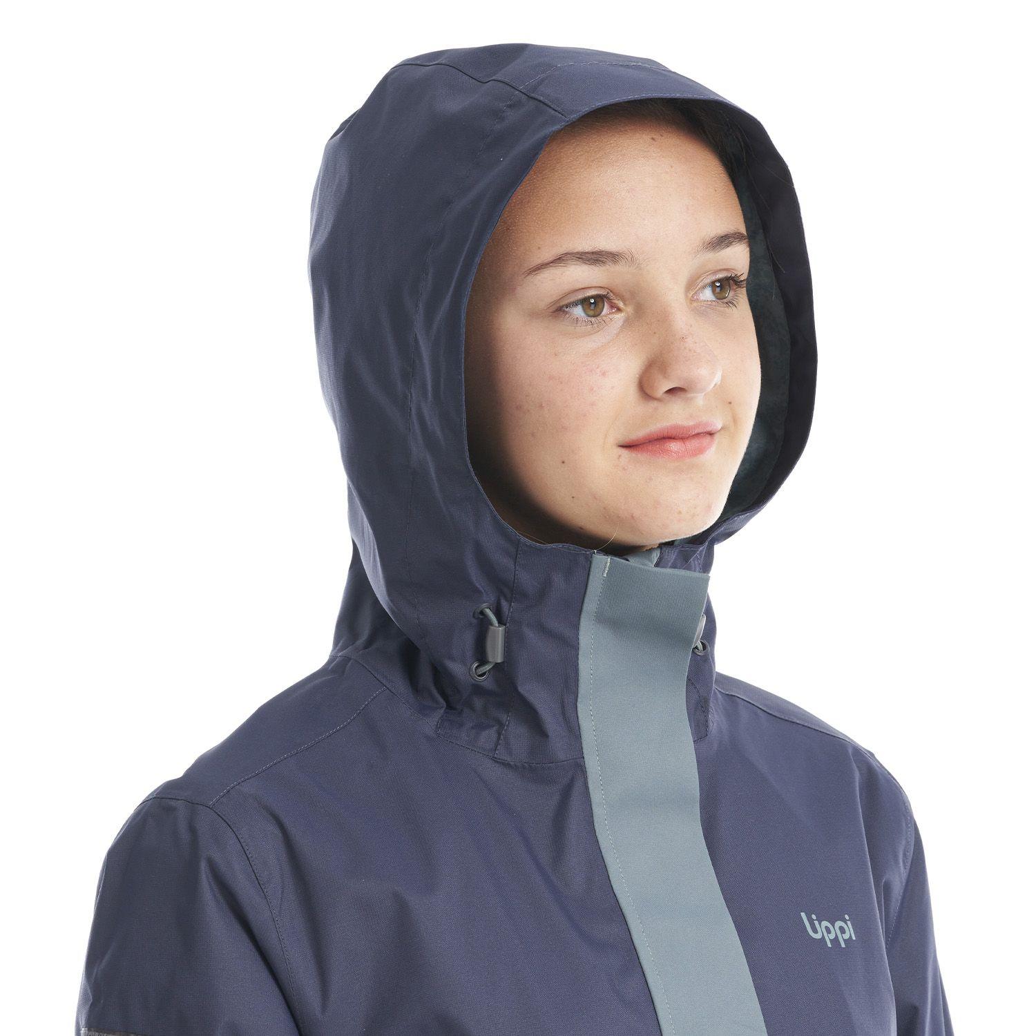 Chaqueta Teen Girl Blizzard B-Dry Hoody Jacket Azul Marino Verde Grisaceo Lippi I21-5