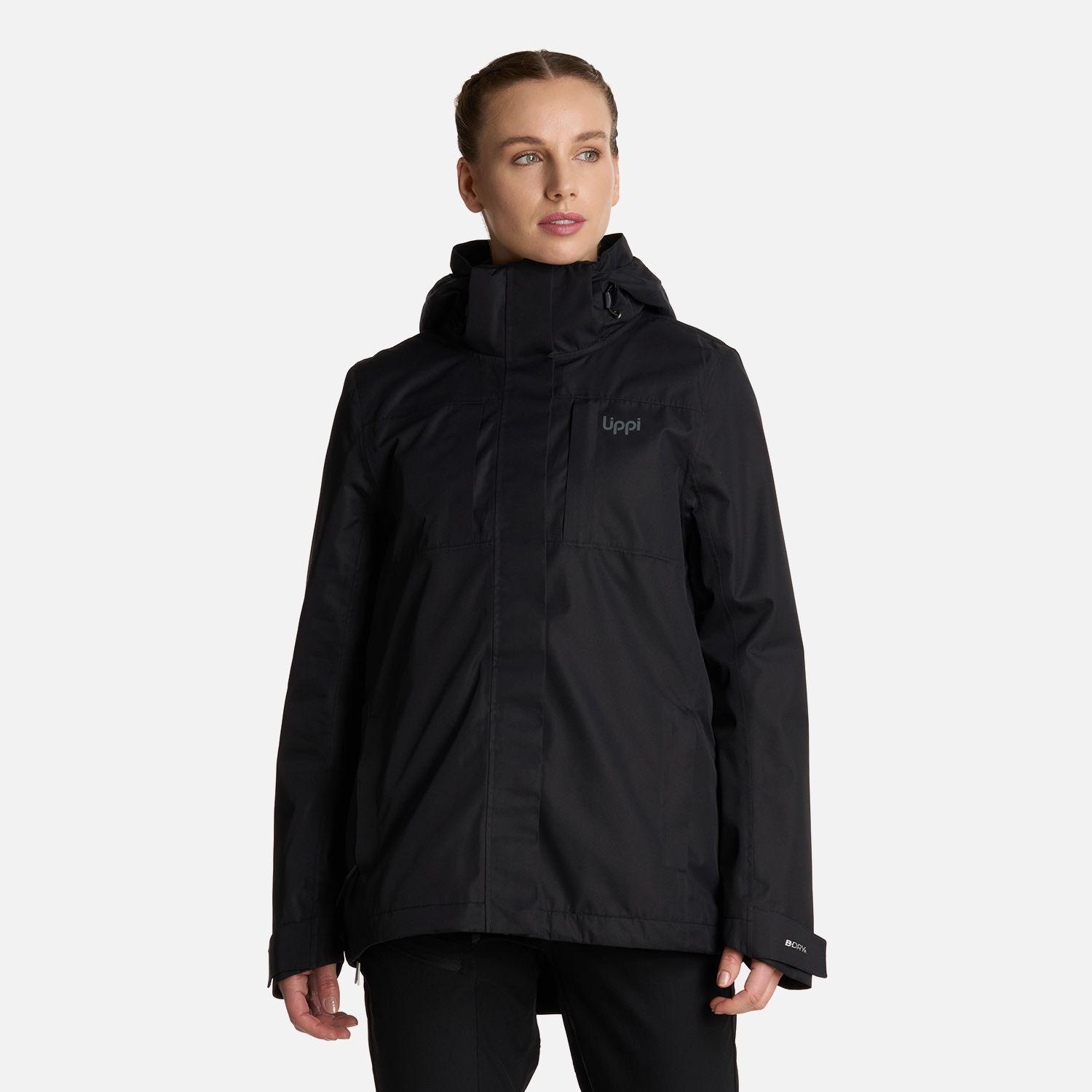 Chaqueta Mujer Tres Cruces Fusion-3 Hoody Negro Lippi I25-1