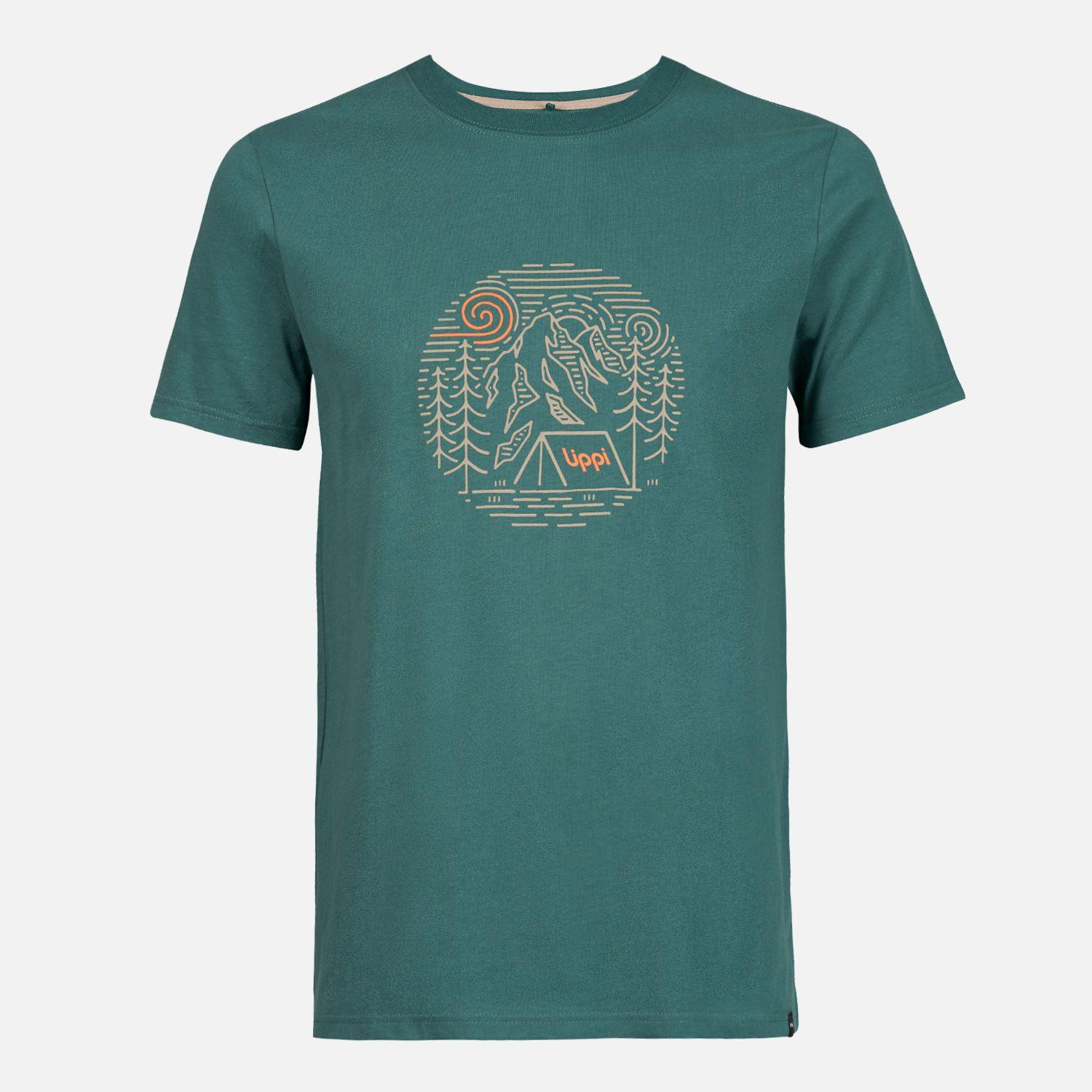Polera Hombre Mountain Camp T-Shirt Verde Bosque Lippi-0