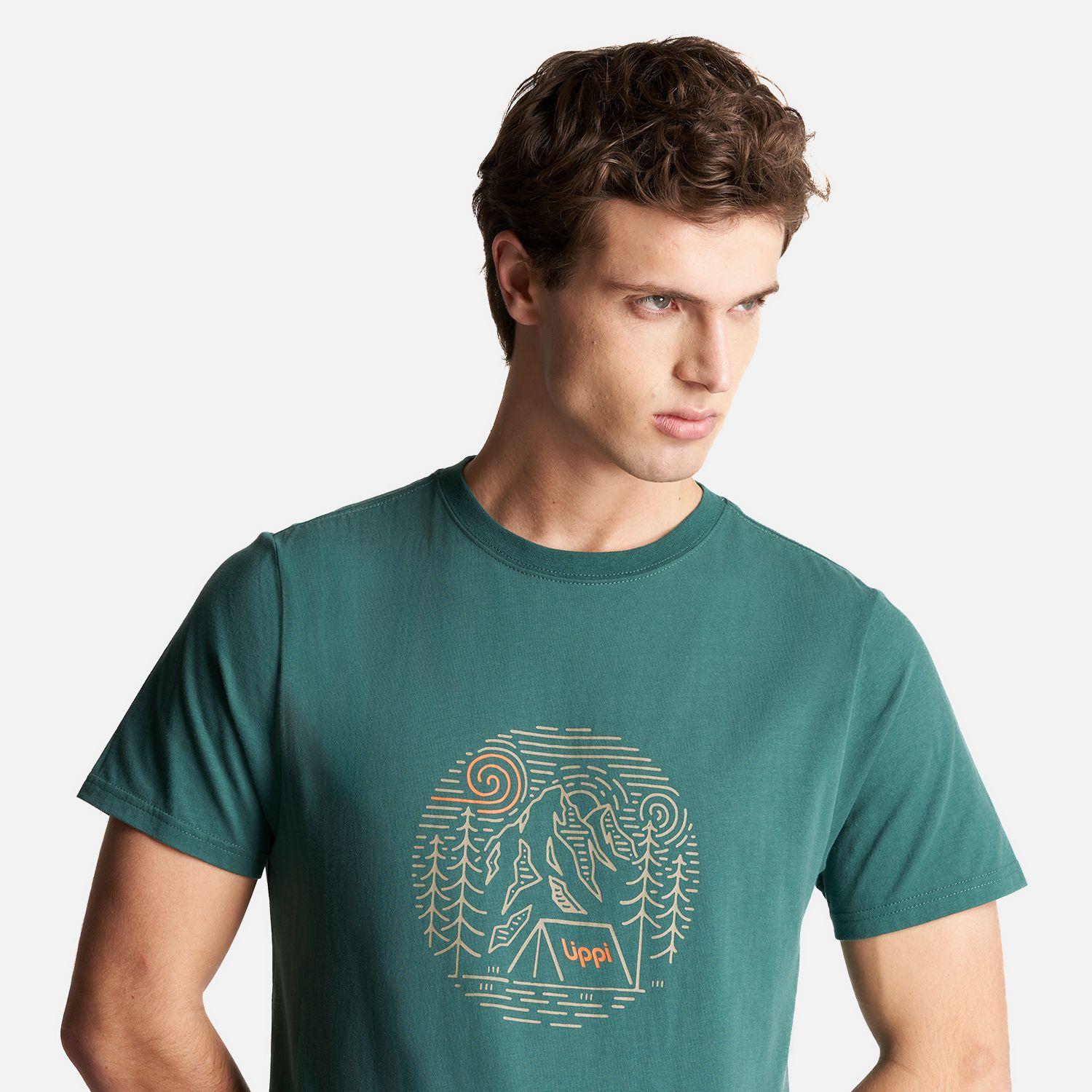 Polera Hombre Mountain Camp T-Shirt Verde Bosque Lippi-3