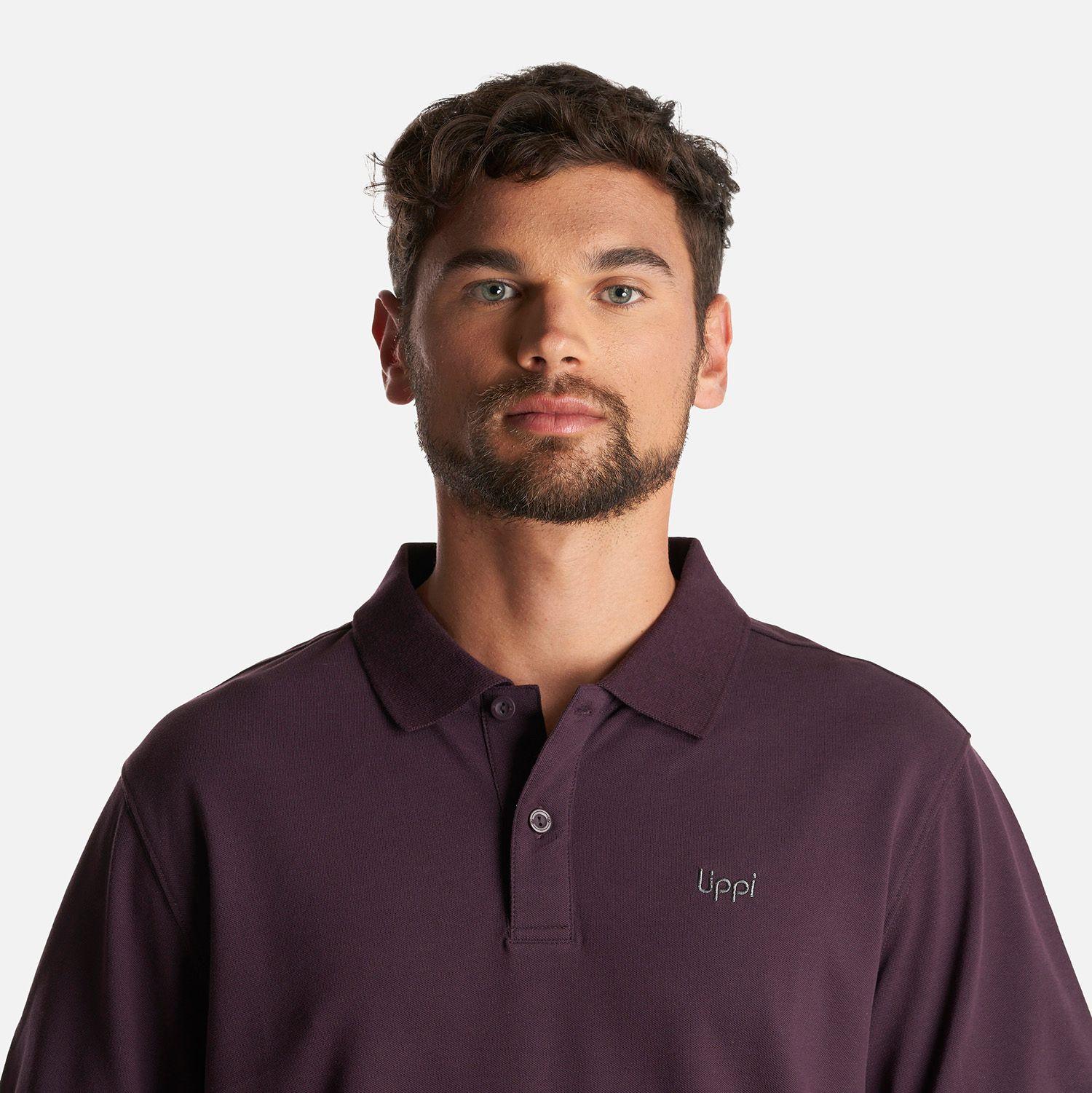 Polera Hombre First Class Elastic Polo Burdeo Lippi-4