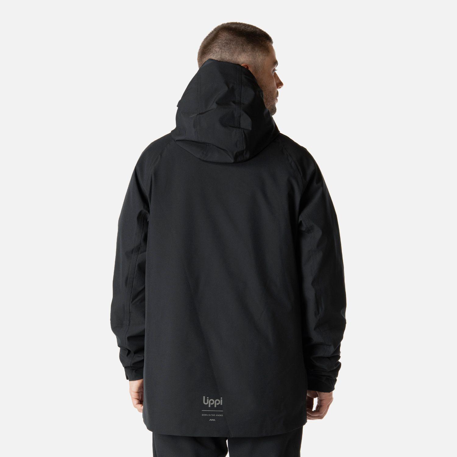 Chaqueta Hombre Hicken Fusion-3 B-Dry Hoody Jacket Negro Lippi I26-2