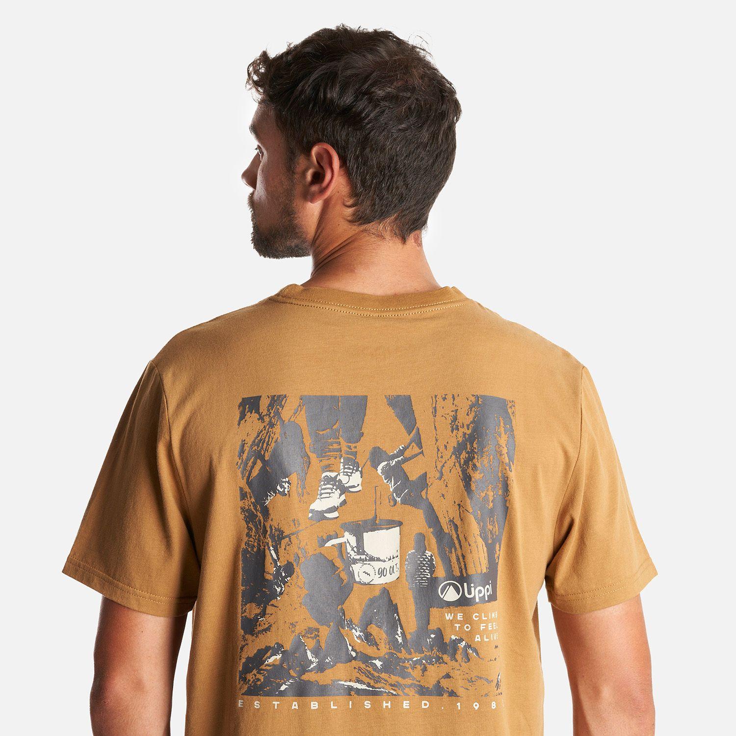Polera Hombre Into the Mountain T-Shirt Mostaza Oscuro Lippi-4