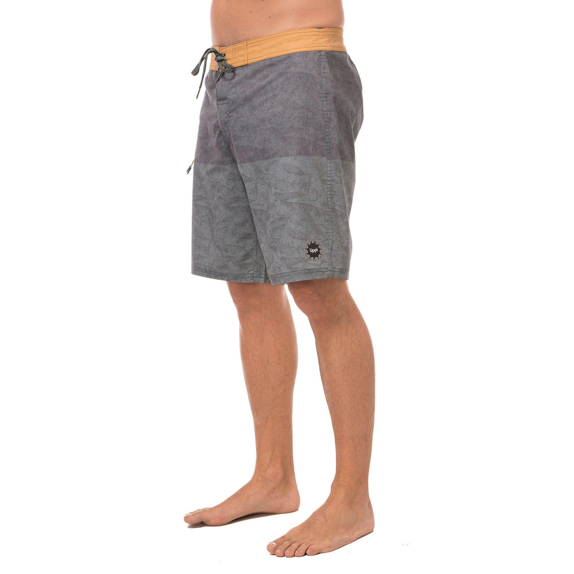 Traje de Baño Hombre Shark Boardshort Print Camel / Print Gris Lippi-2