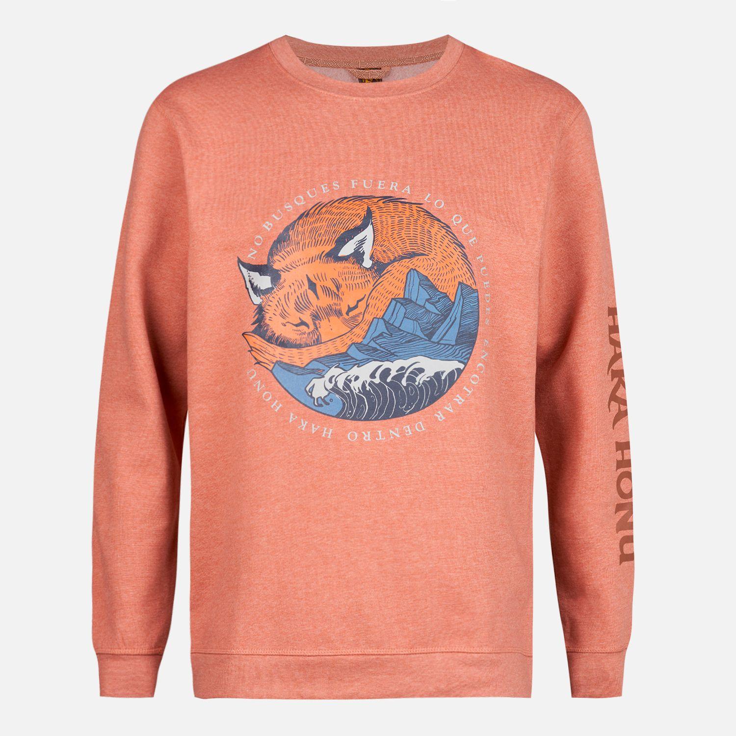 Poleron Hombre Peliculyon Terracota Haka Honu-0