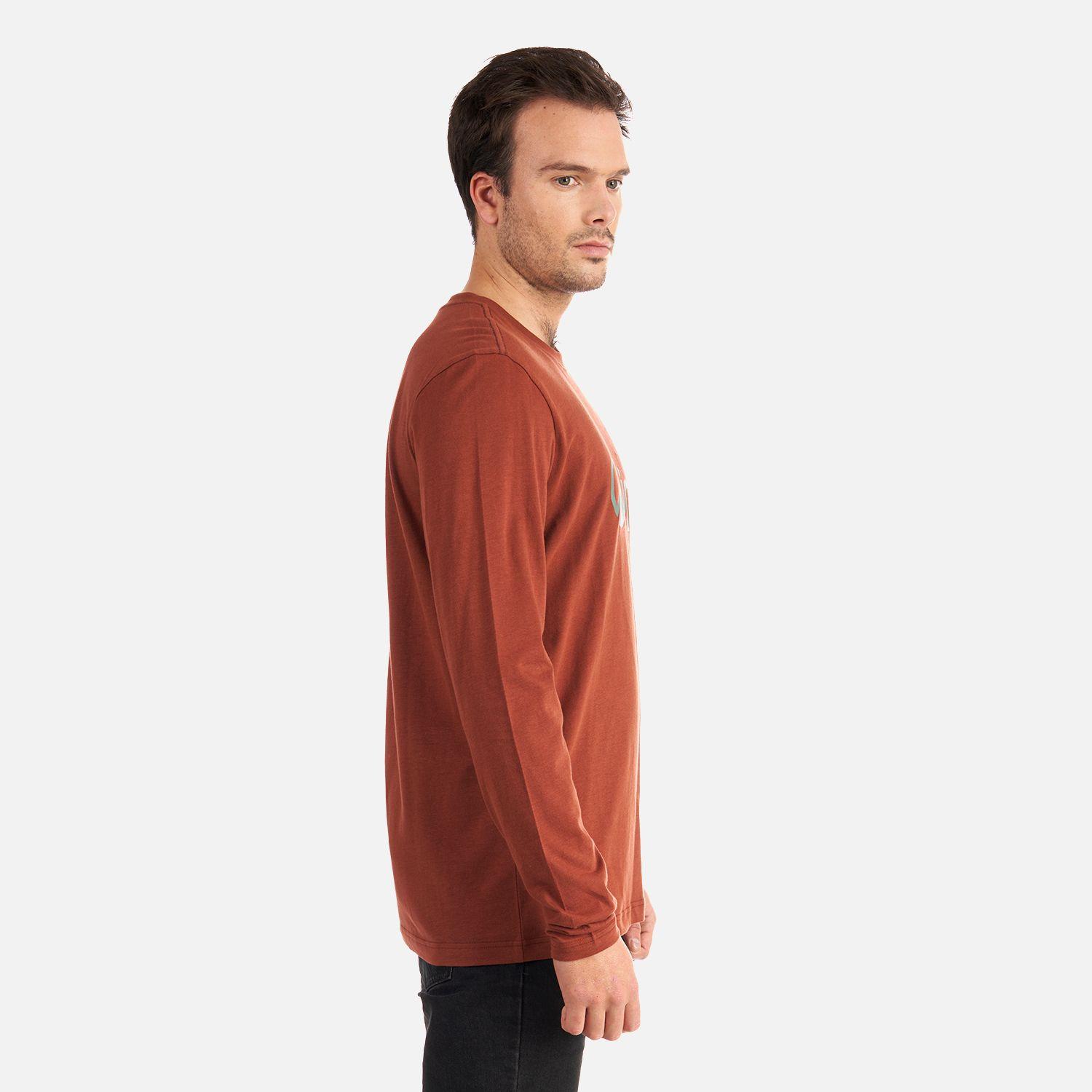 Polera Hombre Logo Lippi Long Sleeve T-Shirt Terracota Lippi-3