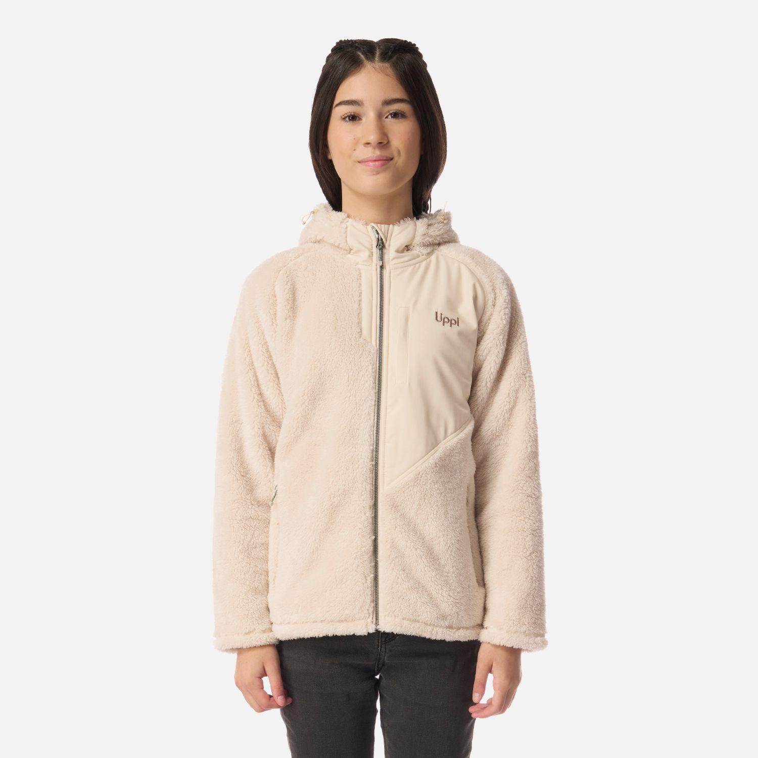 Polar Teen Girl Bear Shaggy-Pro Hoody Jacket Beige Lippi I26-0