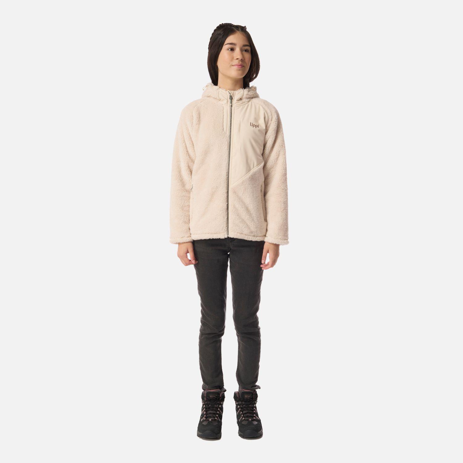 Polar Teen Girl Bear Shaggy-Pro Hoody Jacket Beige Lippi I26-5