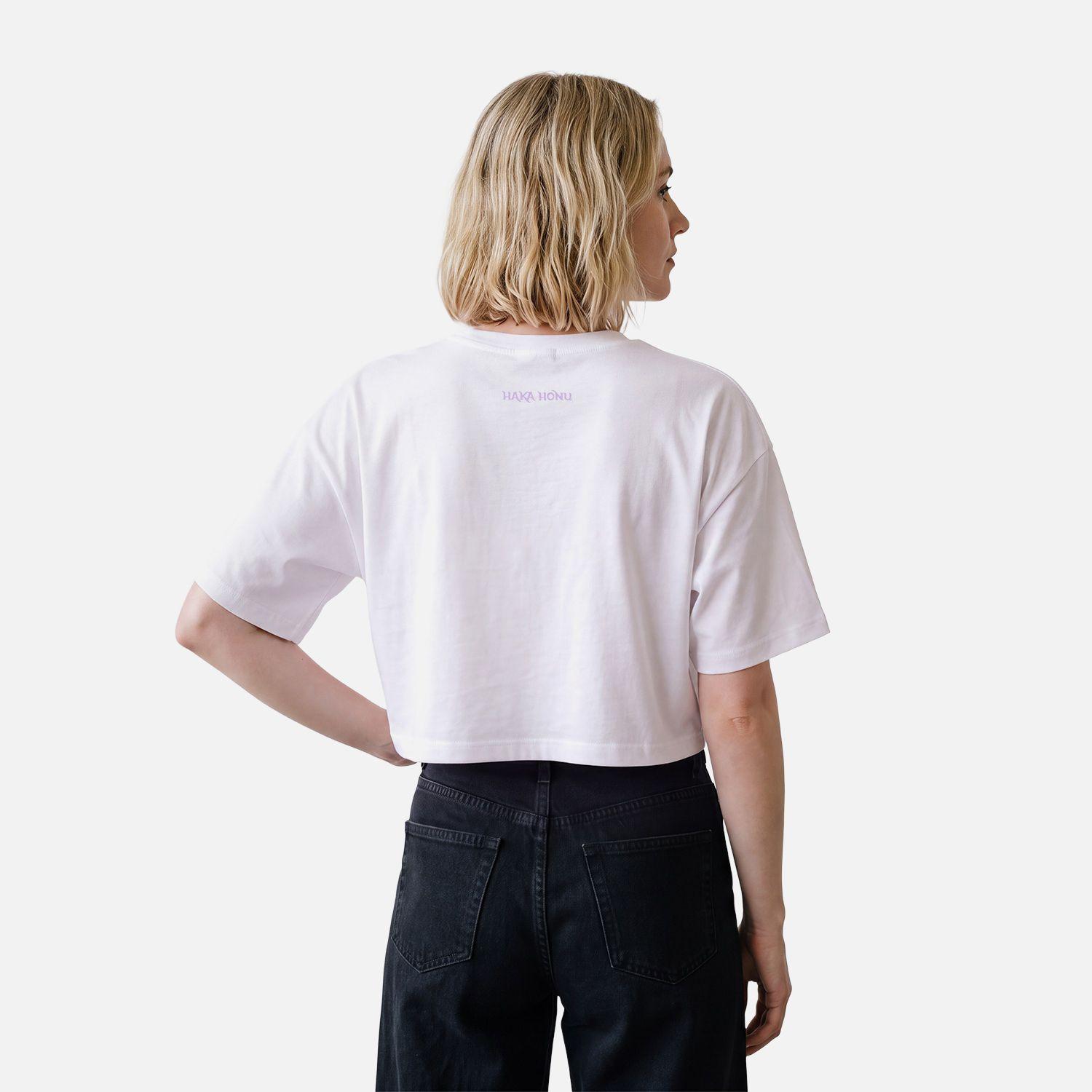 Polera Mujer Floreada Blanco Haka Honu V27-2