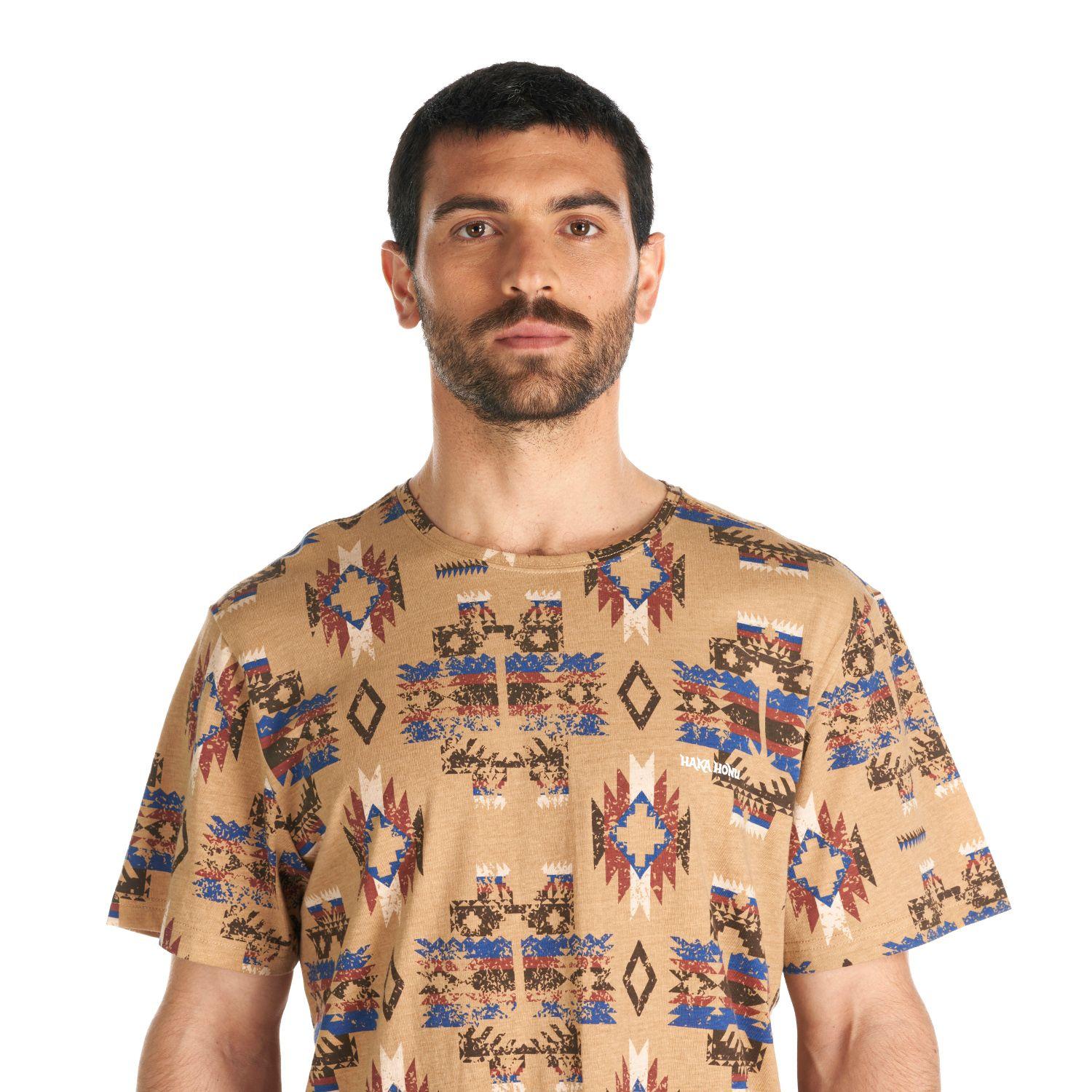 Polera Hombre Azteca Cafe Haka Honu-6