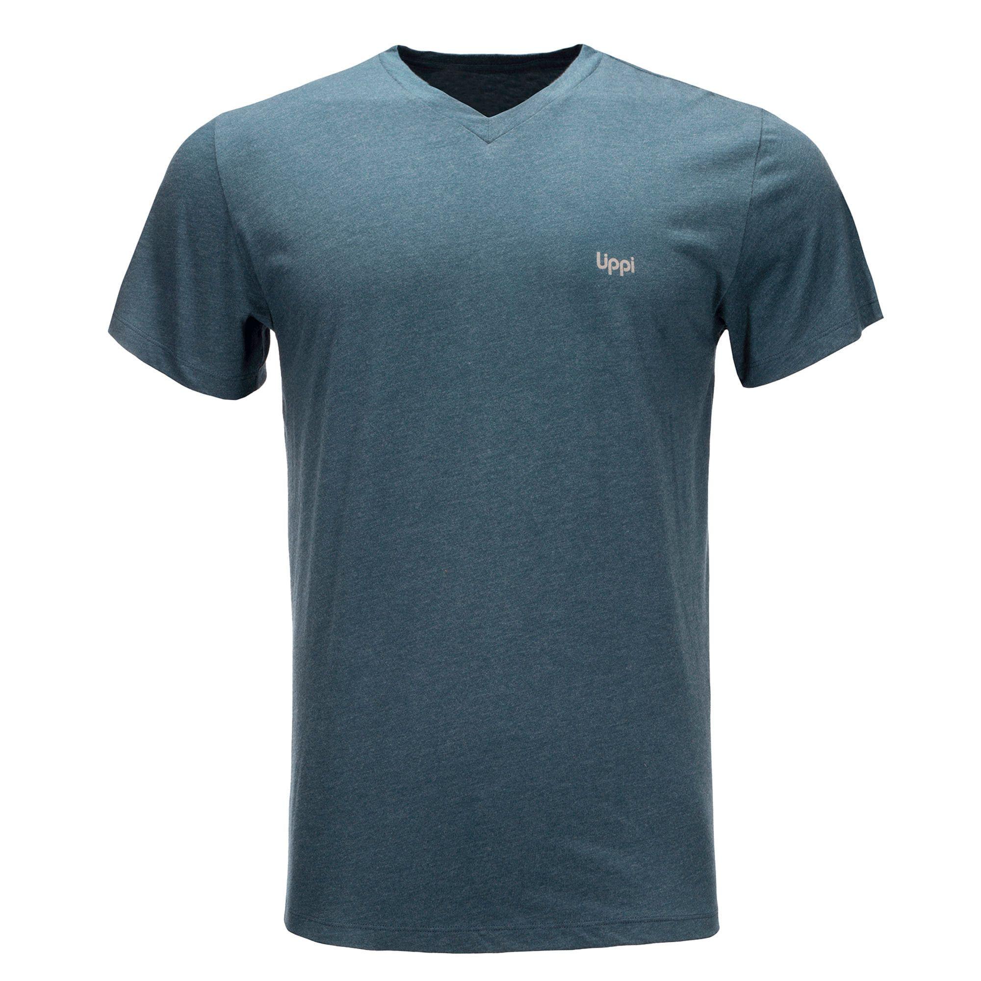 Polera Hombre Montserrat Cotton T-Shirt Melange Azul Marino Lippi-0