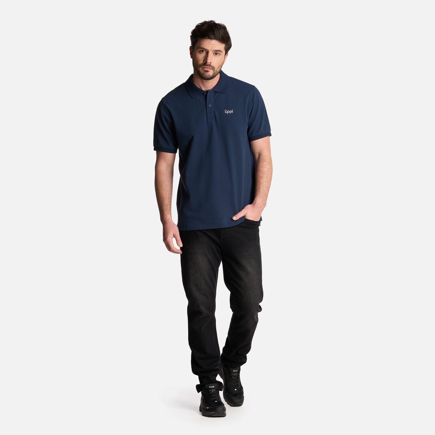 Polera Hombre First Class Elastic Polo Azul Marino Lippi-4