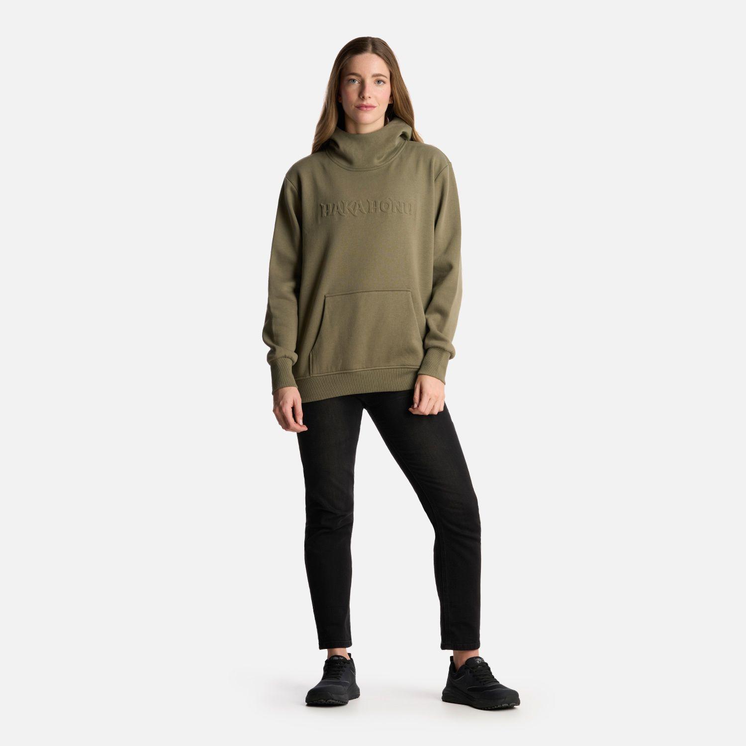 Polerón Mujer Motomami Hoody Verde Oliva Haka Honu-5