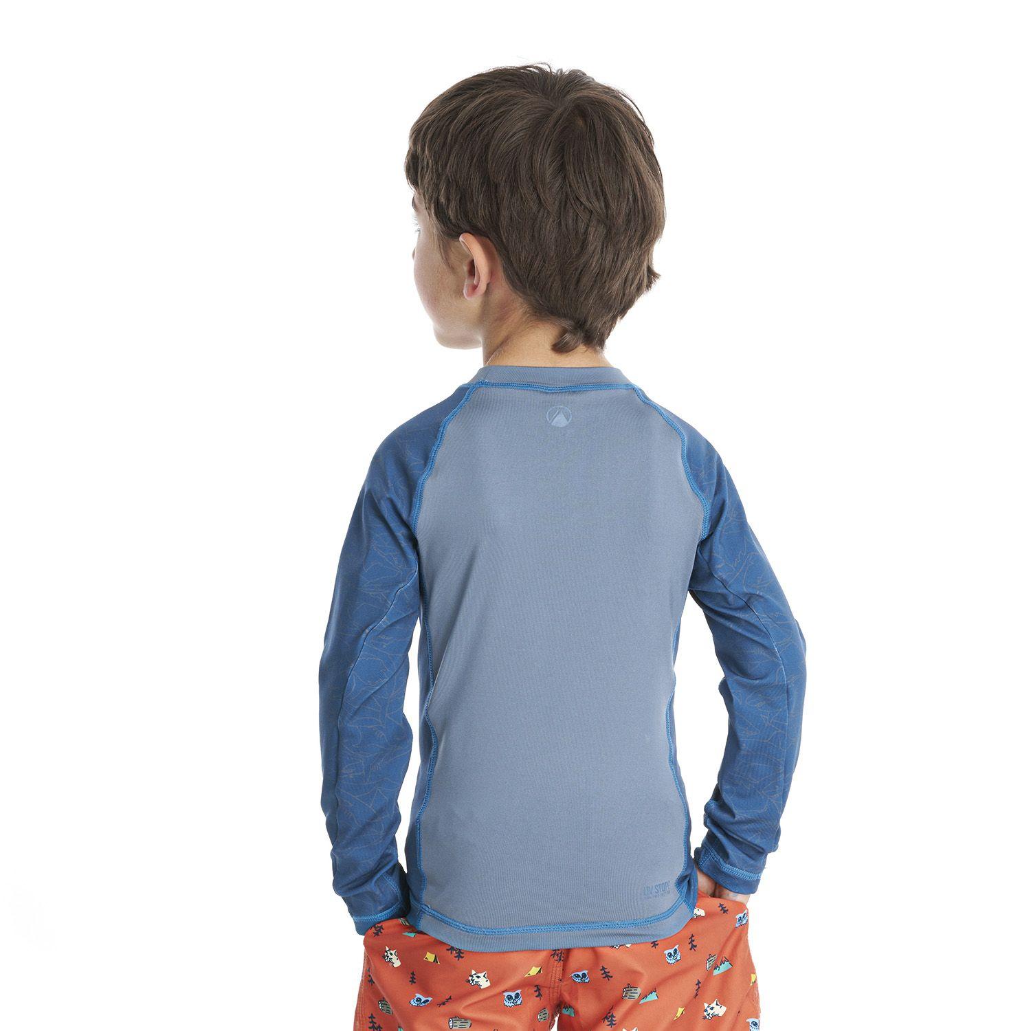 Traje de Baño Niño Sun Pro Long Sleeve T-Shirt Azul Grisaceo Lippi-3