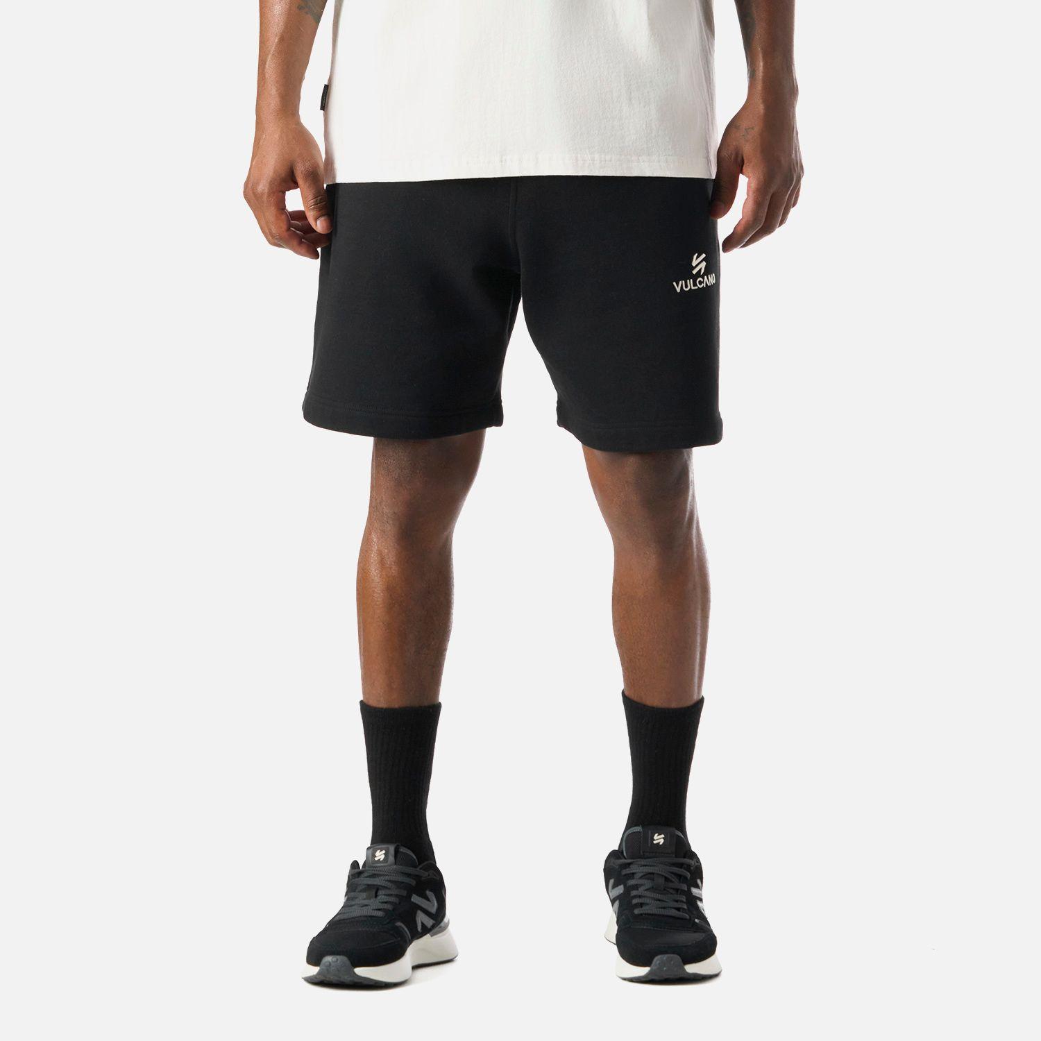 Shorts Hombre Cool Down Negro Vulcano-0
