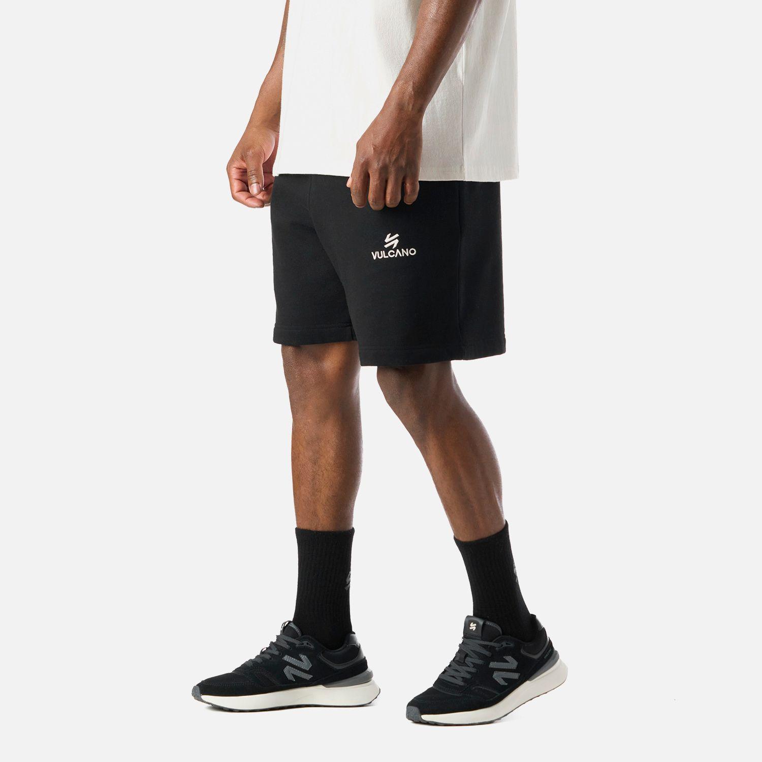 Shorts Hombre Cool Down Negro Vulcano-1
