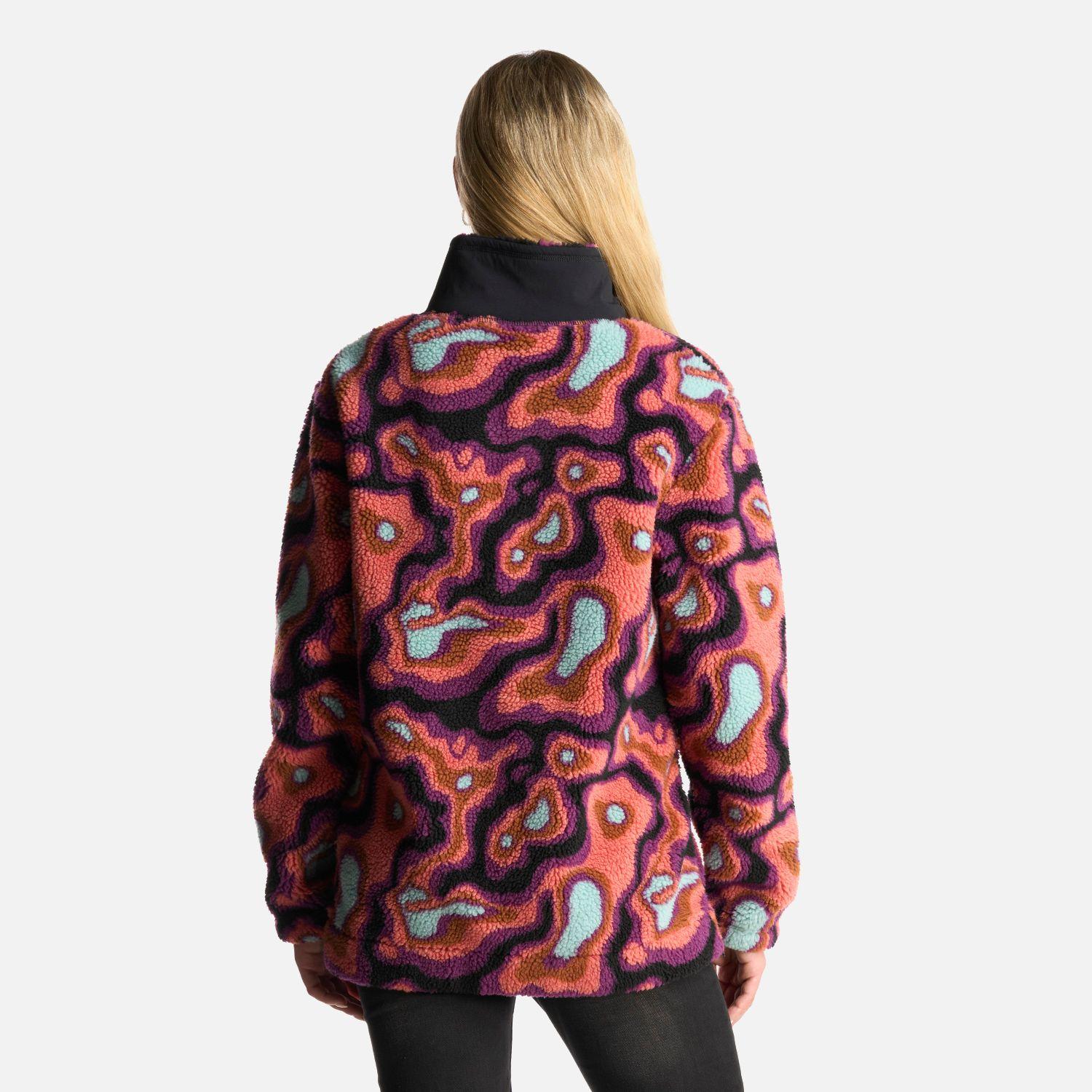Poleron Mujer Chi-Porrito Print Negro Haka Honu I24-4