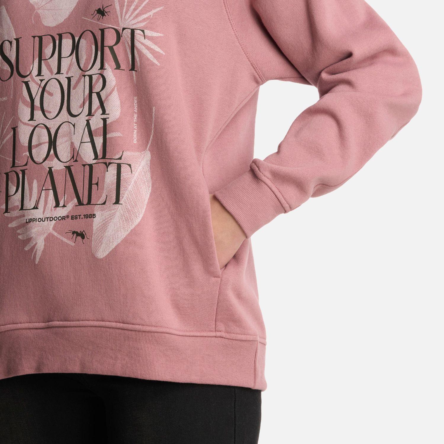 Polerón Mujer Insigne Hoody Sweatshirt FrontPrint Rosa Lippi-4