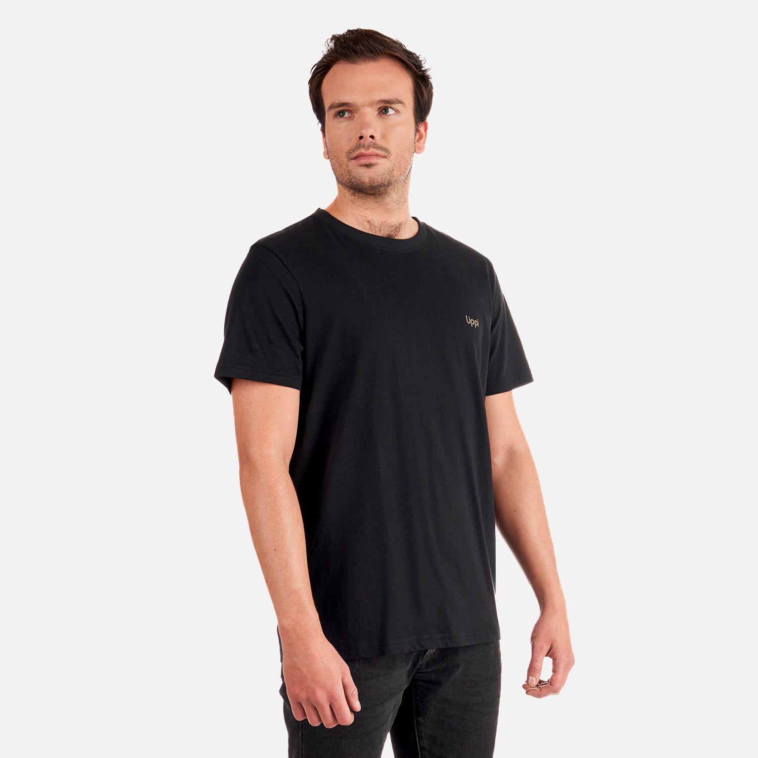Polera Hombre Ulmo T-Shirt Negro Lippi I22-2