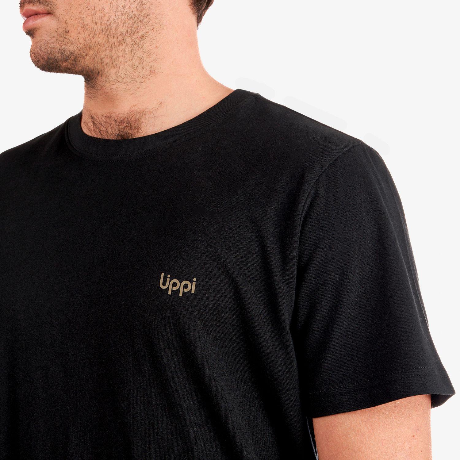 Polera Hombre Ulmo T-Shirt Negro Lippi I22-5